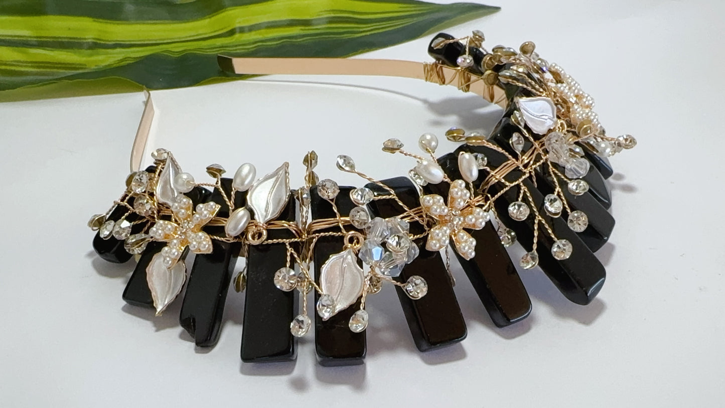 Obsidian Gold Tiara