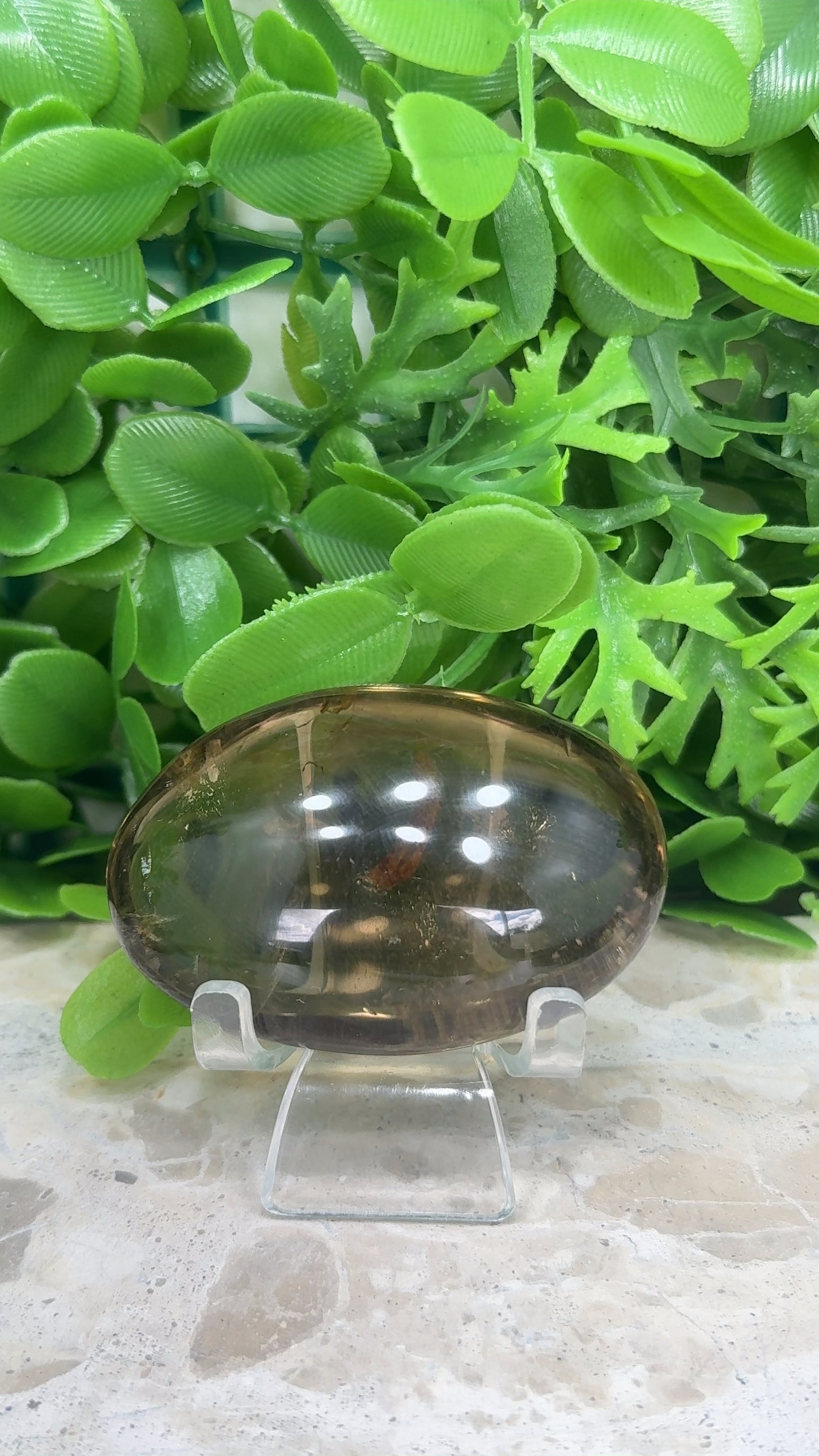 Smokey Quartz Palm Stone 124g