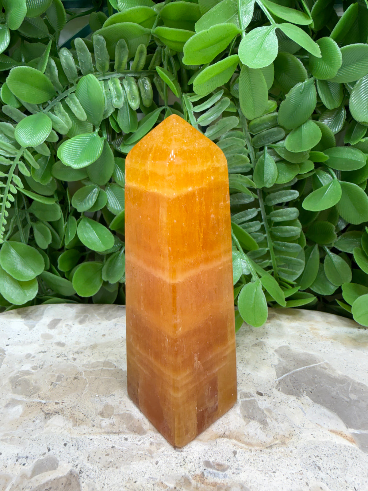 Orange Crystalized Calcite Tower 270g