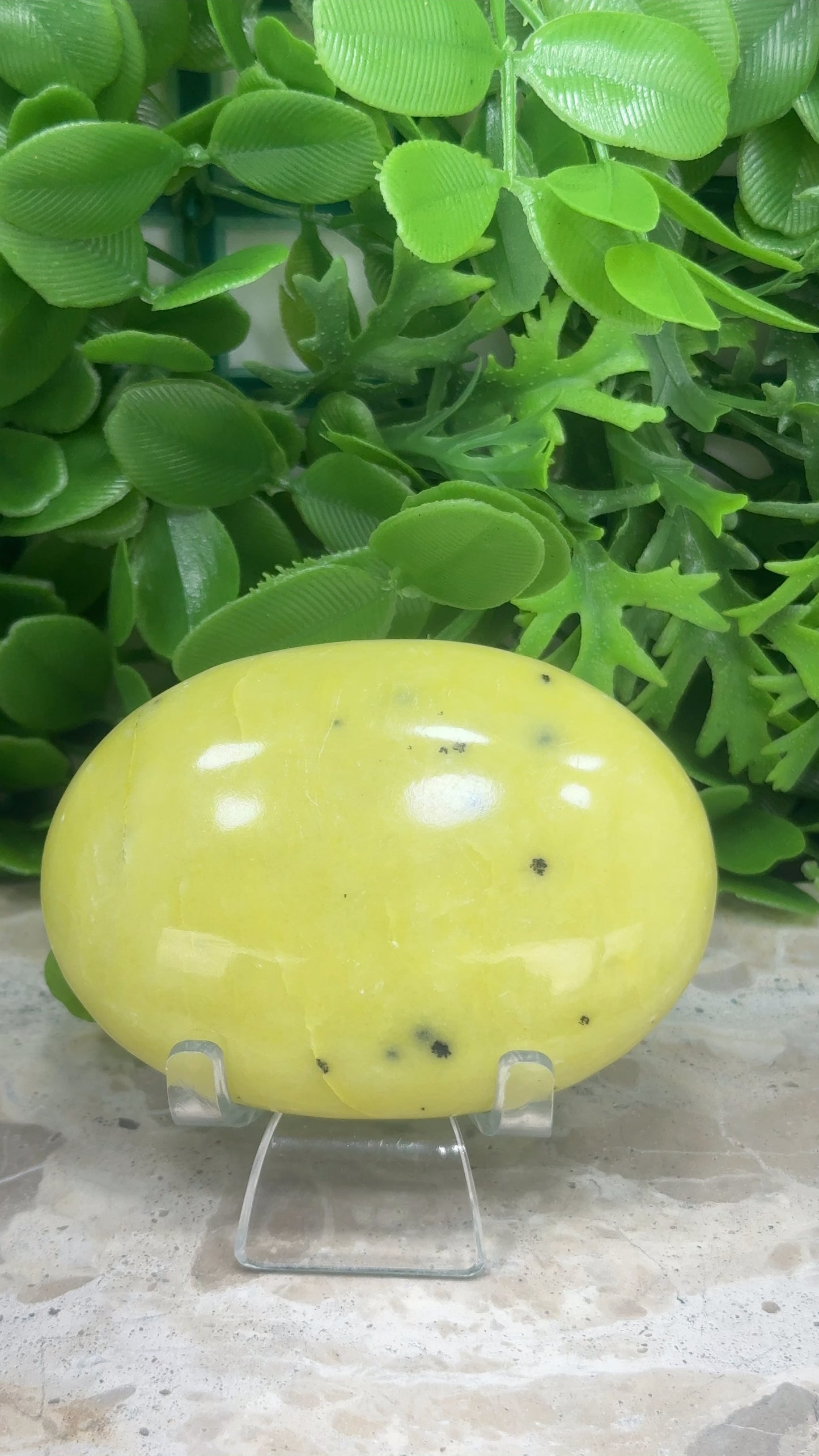 Jade & Hematite Palm Stone 174g