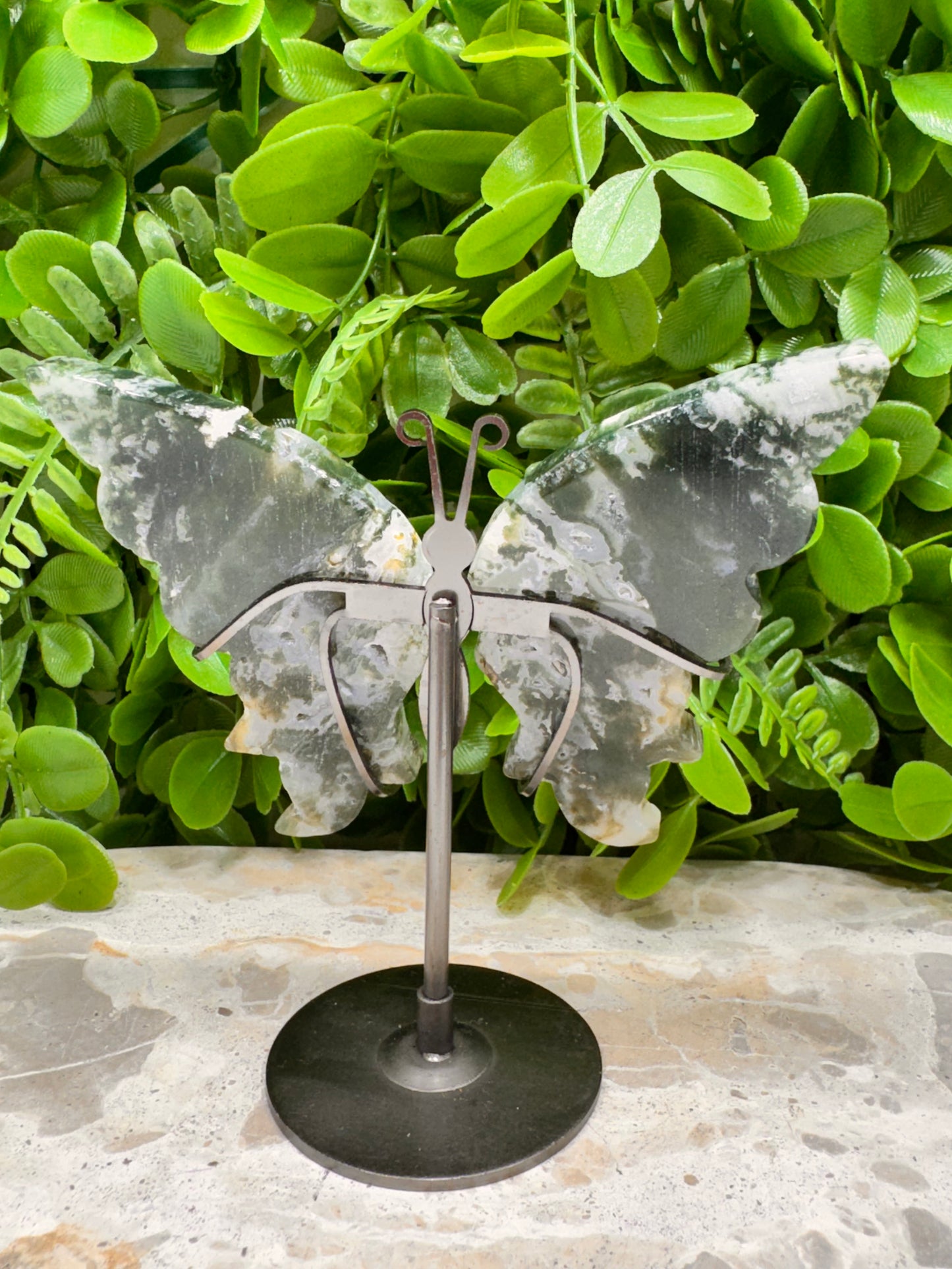 Moss Agate Butterfly 164g