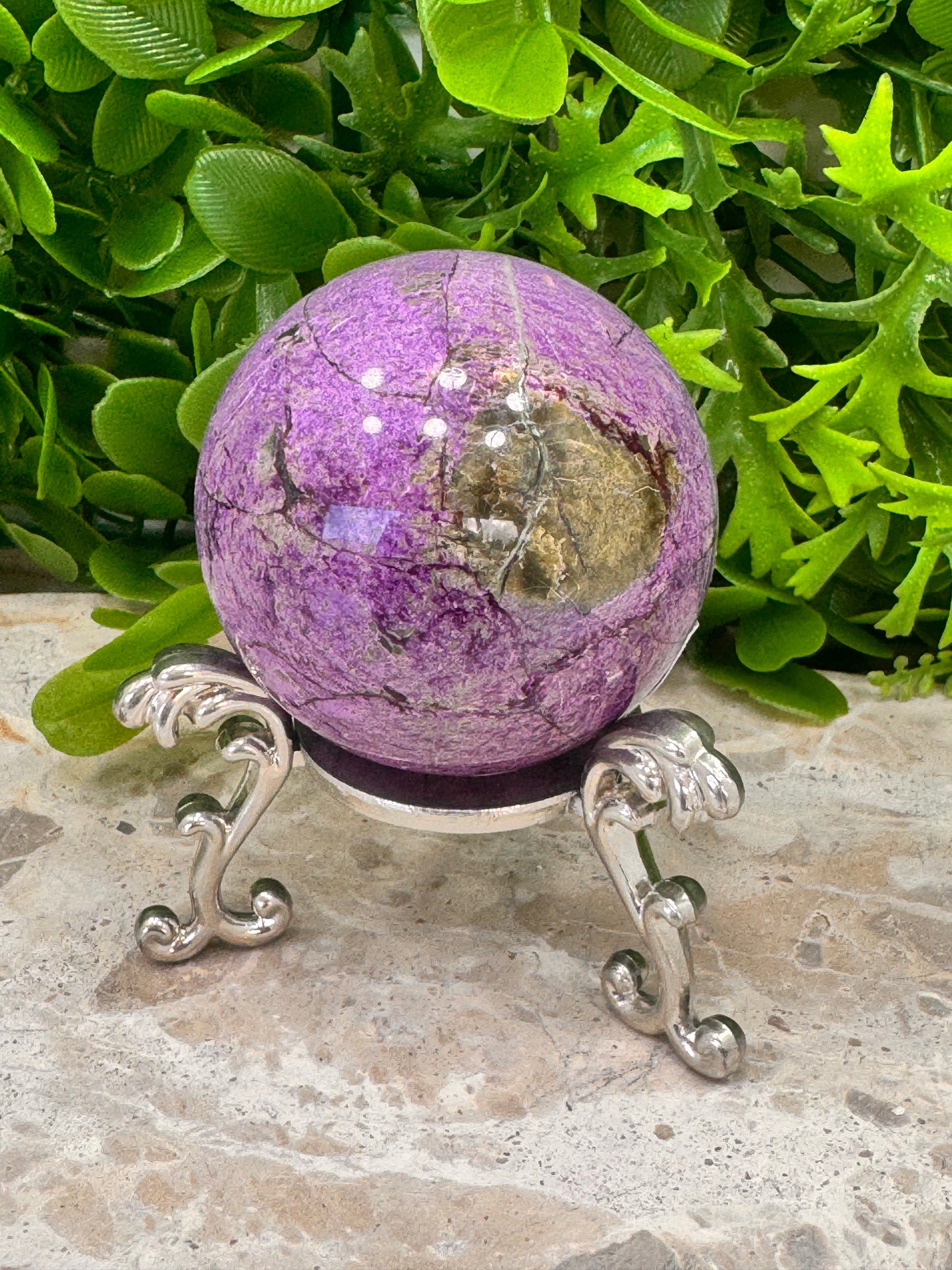 Stichtite / Serpentine Sphere 194g
