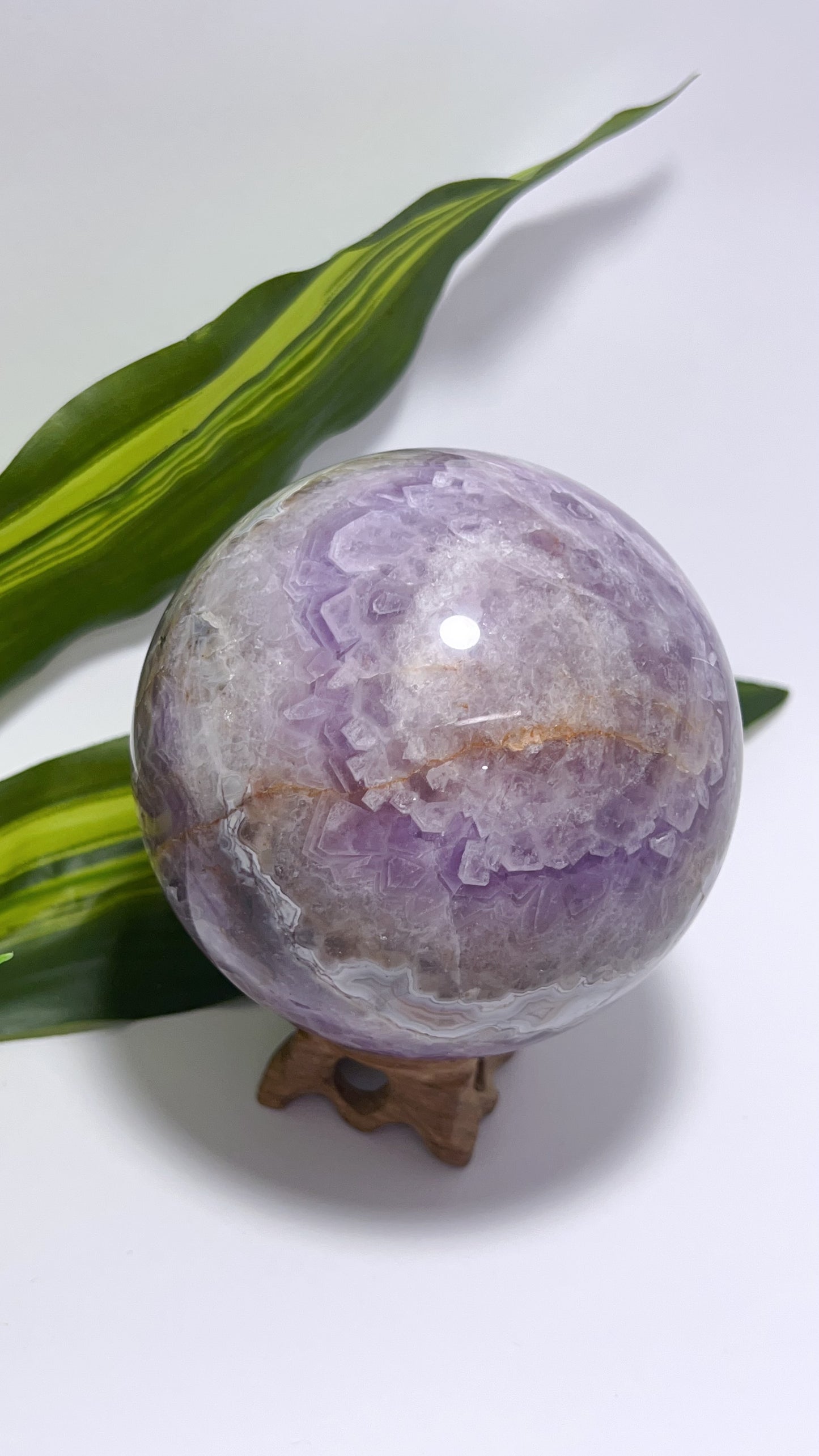 Amethyst and Mexican Agate Sphere 1.3kg