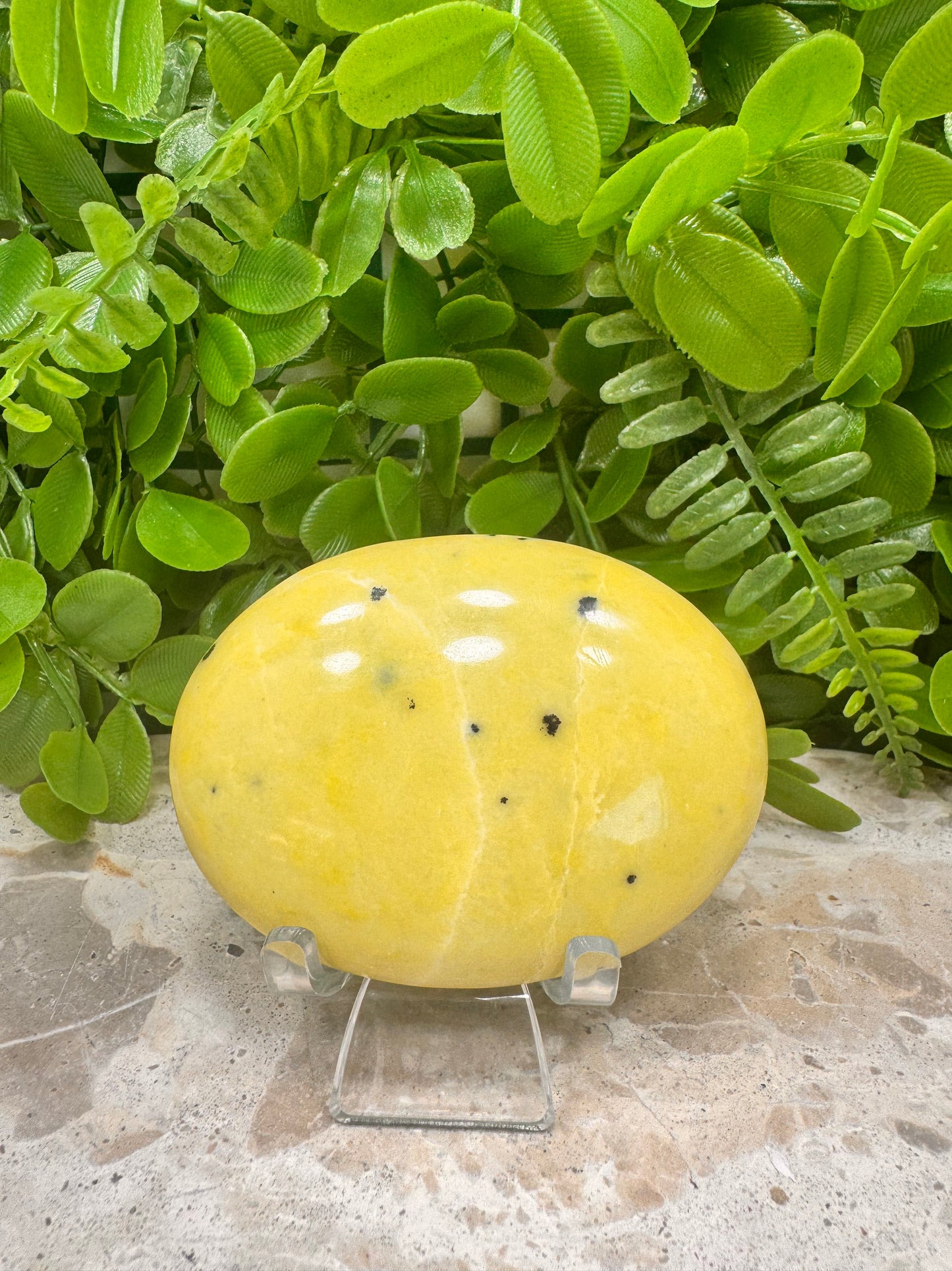 Jade & Hematite Palm Stone 198g