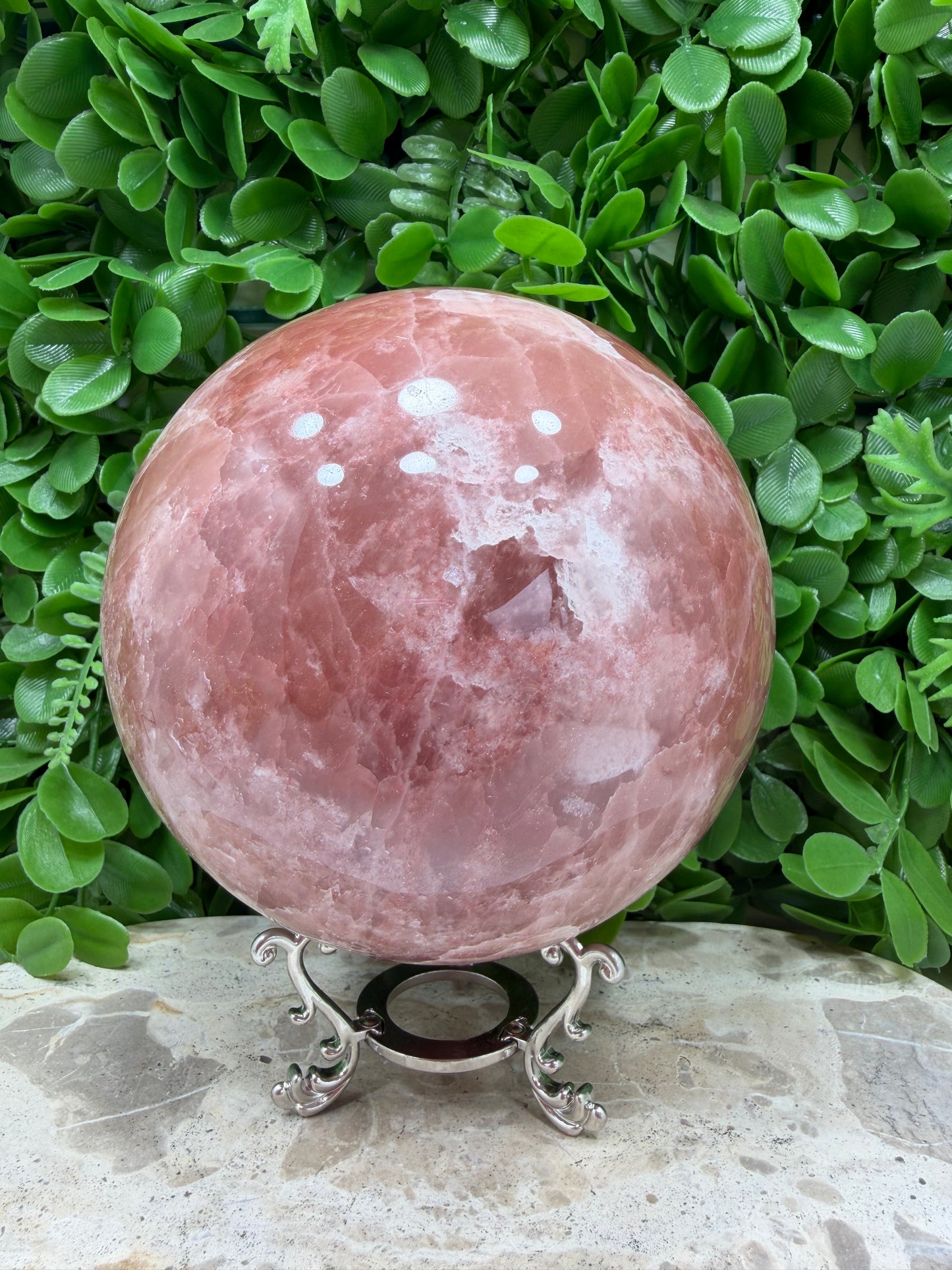 Rose Calcite Sphere 3242g