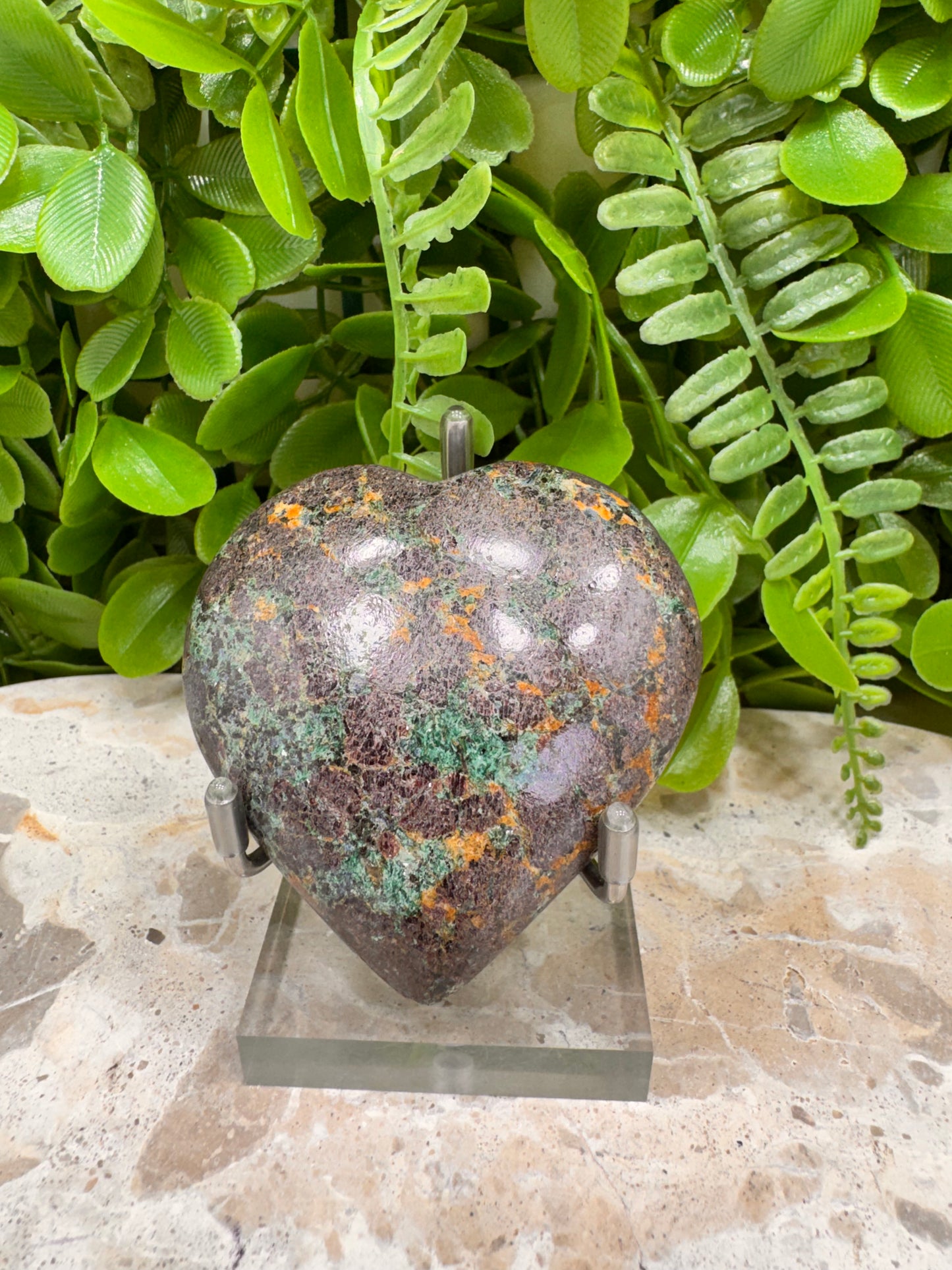 Chrysocolla with Malachite Heart 148g