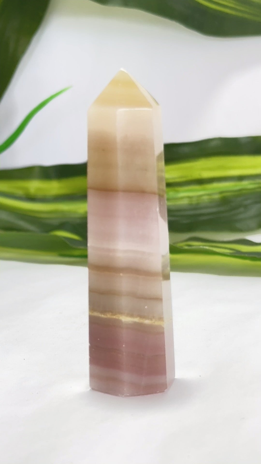 Pink Pistachio Calcite Point 83g