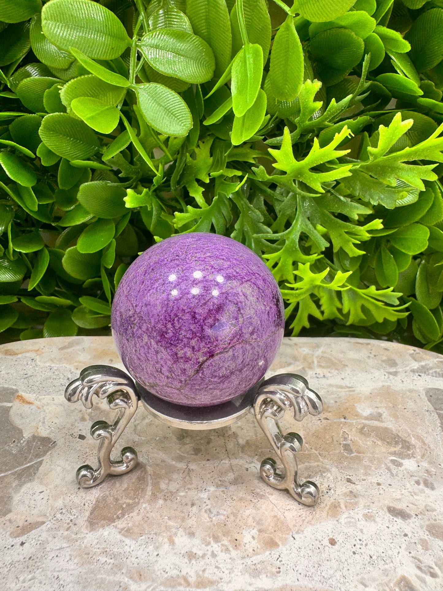 Stichtite / Serpentine Sphere 136g