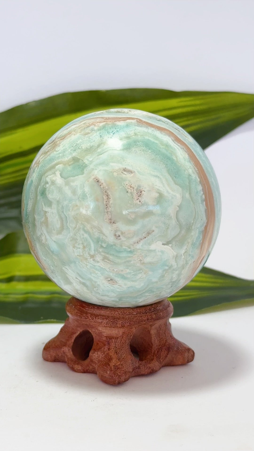Blue Aragonite Sphere 480g