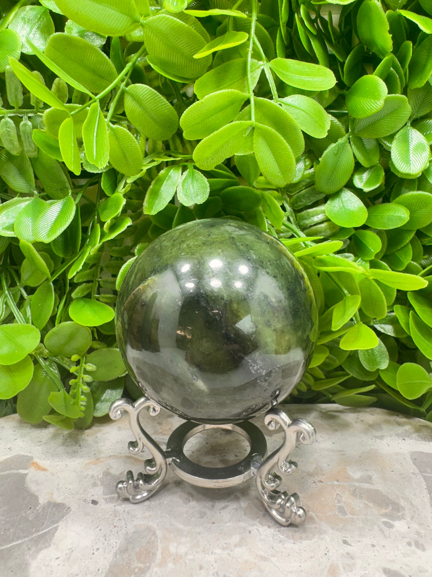 Nephrite Jade Sphere 514g