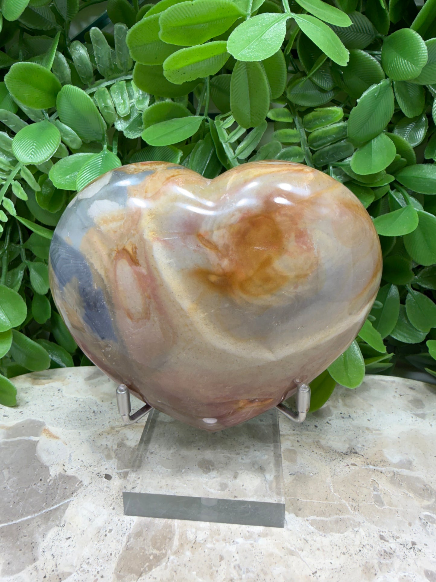 Polychrome Jasper Heart 394g