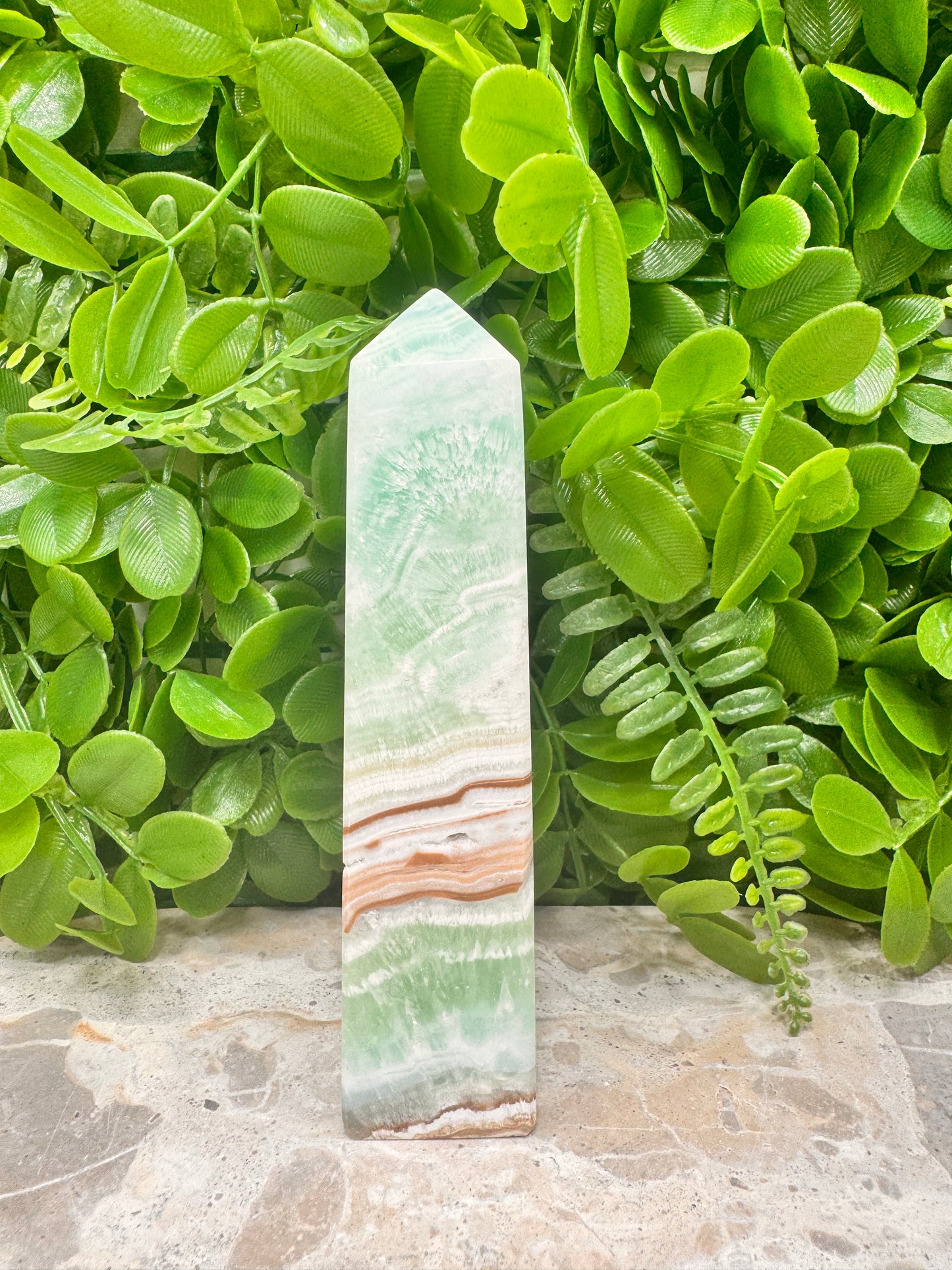 Blue Caribbean Calcite Tower 294g