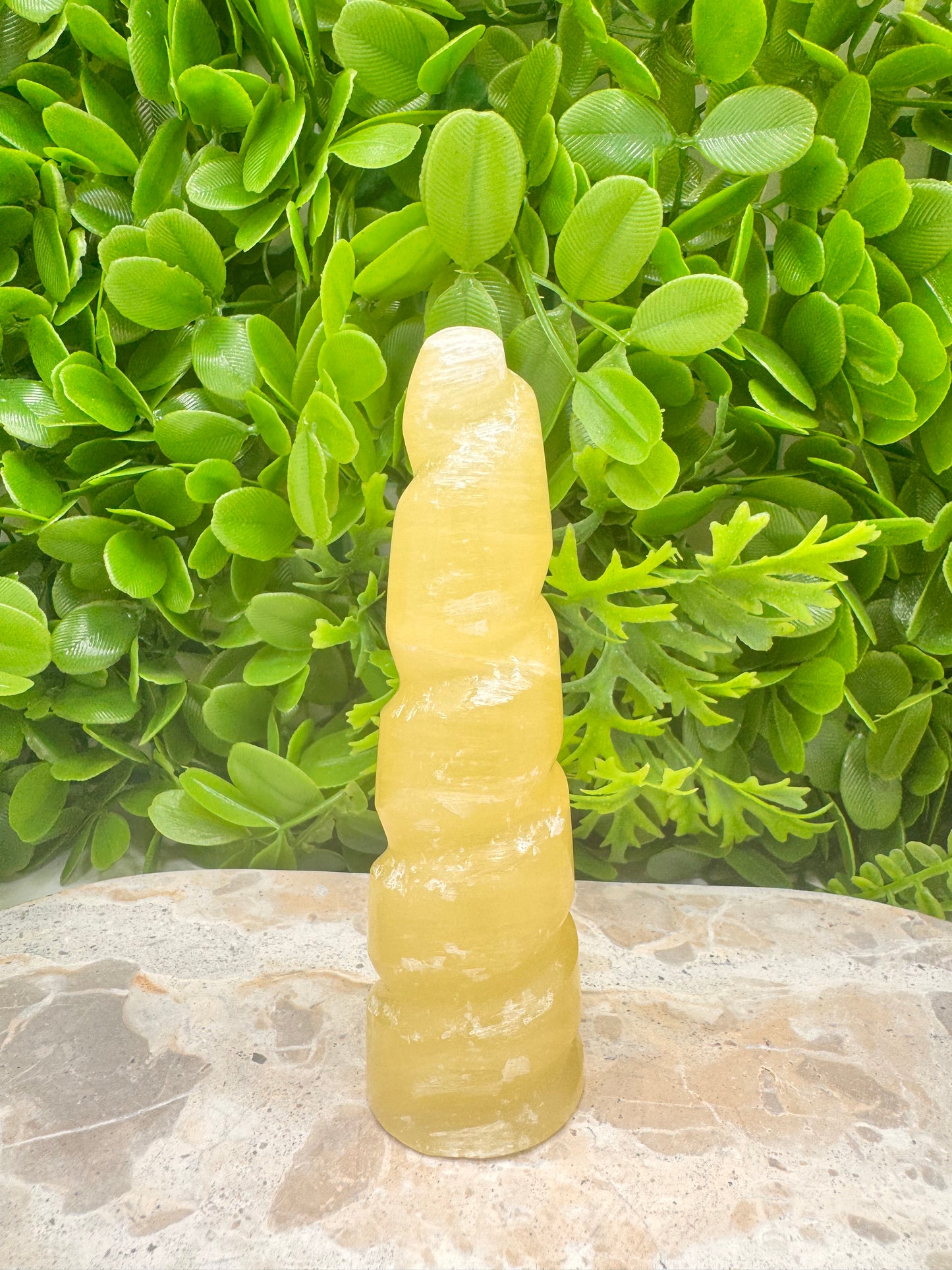 Lemon Calcite Unicorn Tower 238g