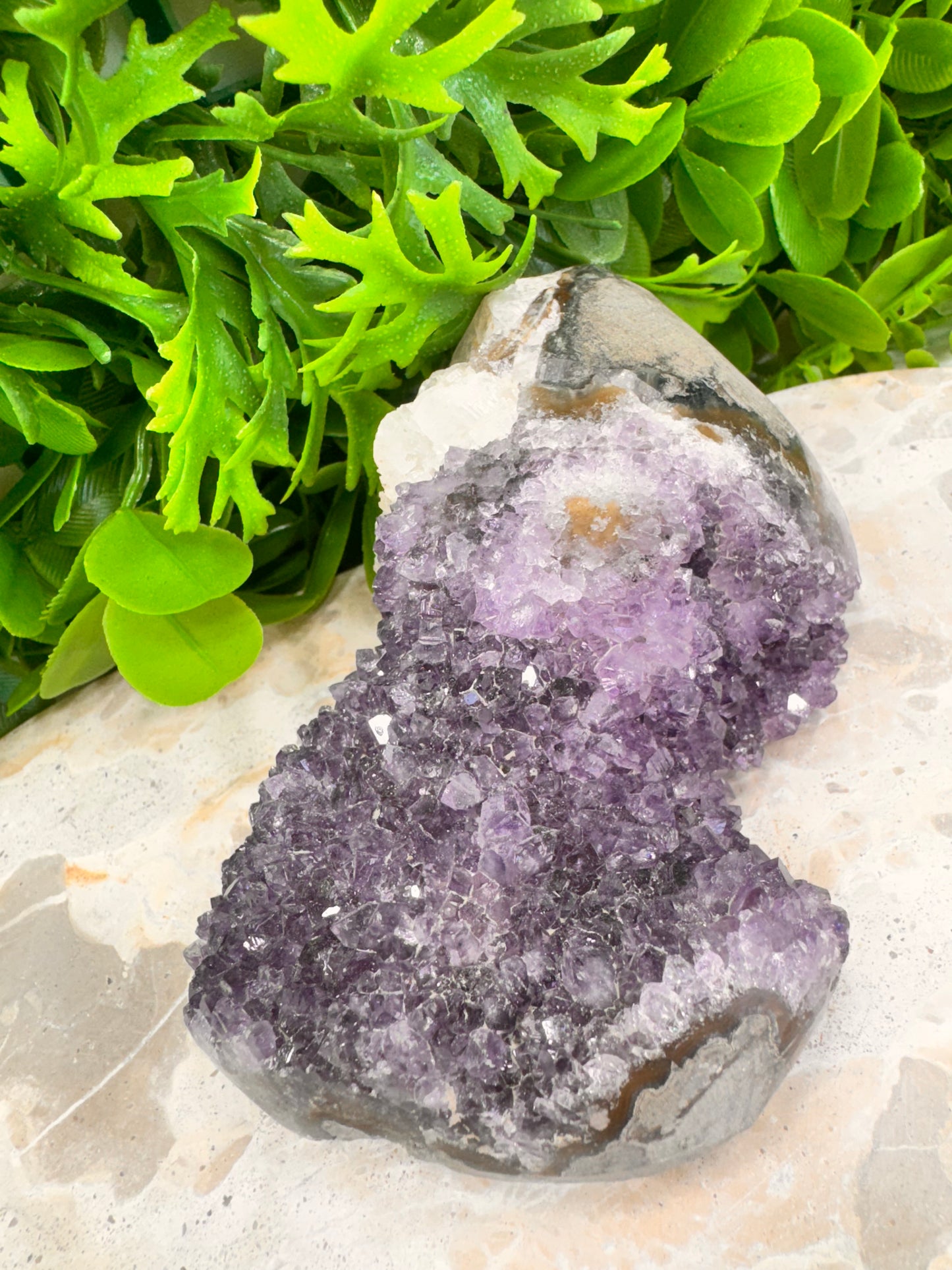 Amethyst Freeform with Quartz 568g