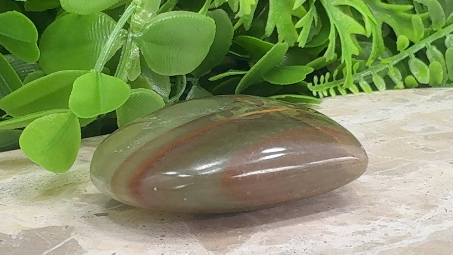 Green Banded Onyx Heart 120g