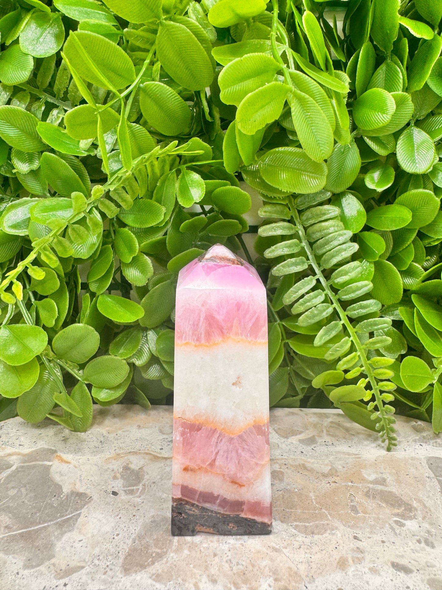 Pink Aragonite Tower 272g