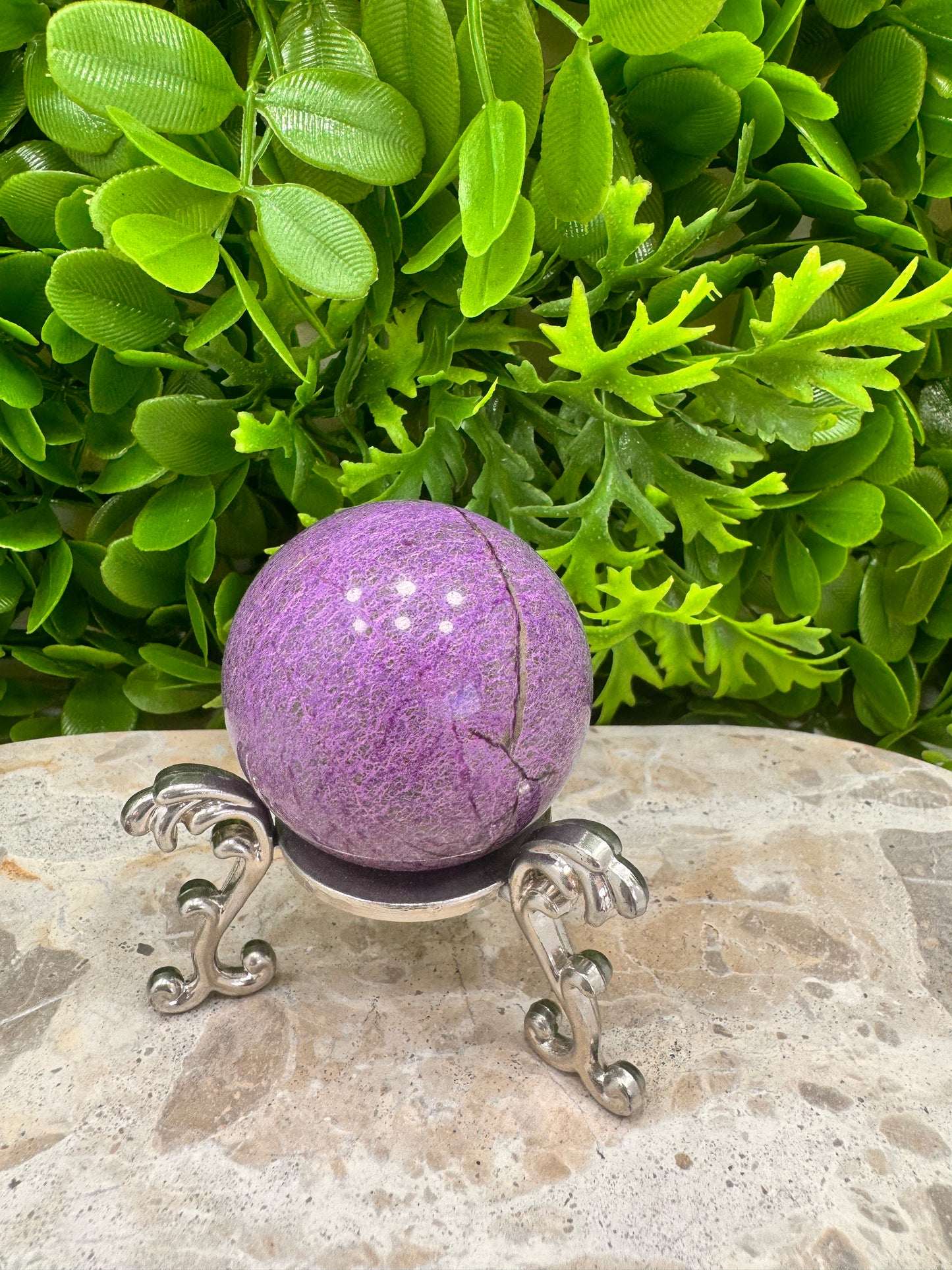 Stichtite / Serpentine Sphere 136g