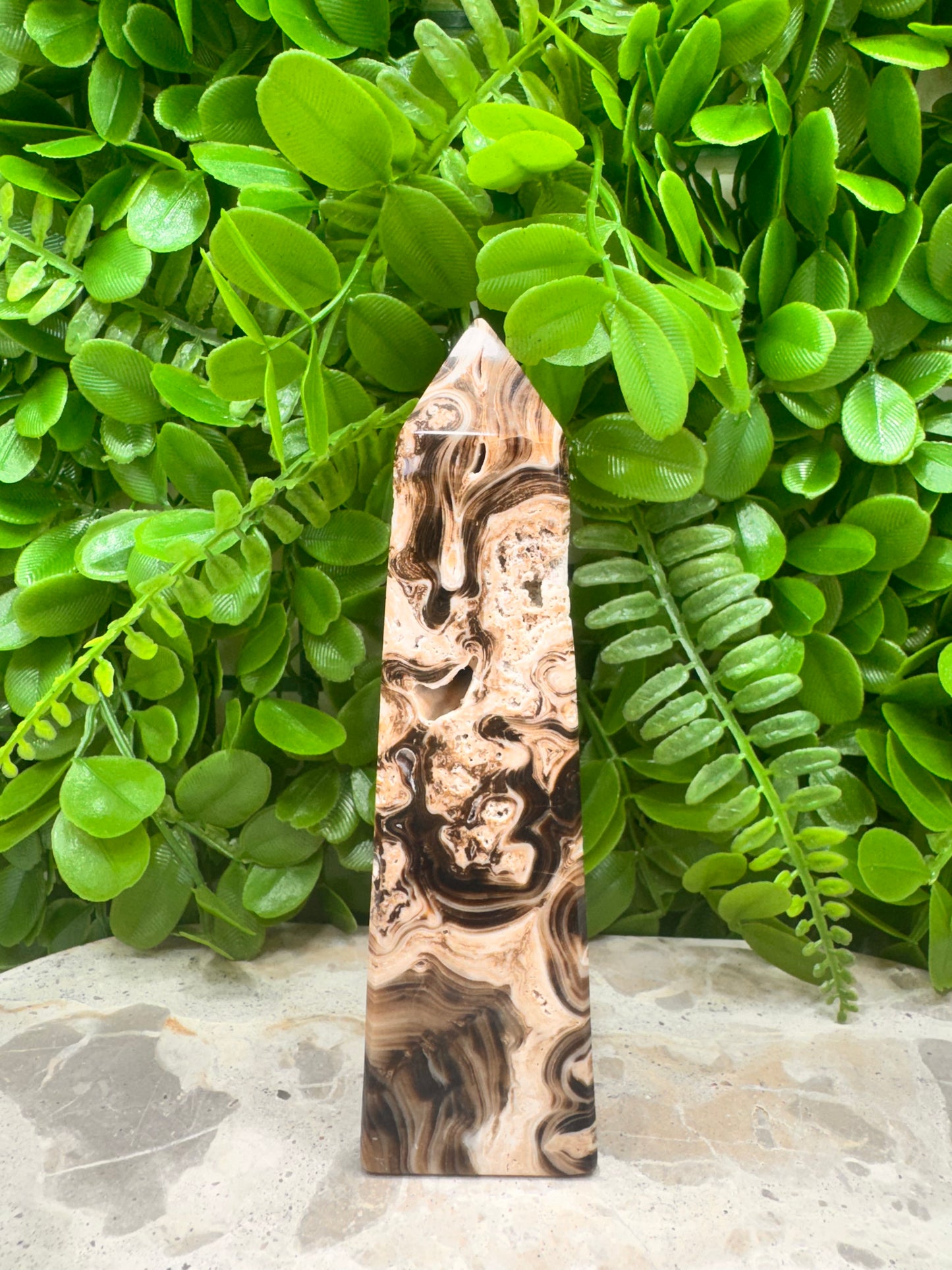 Chocolate Calcite Tower 360g