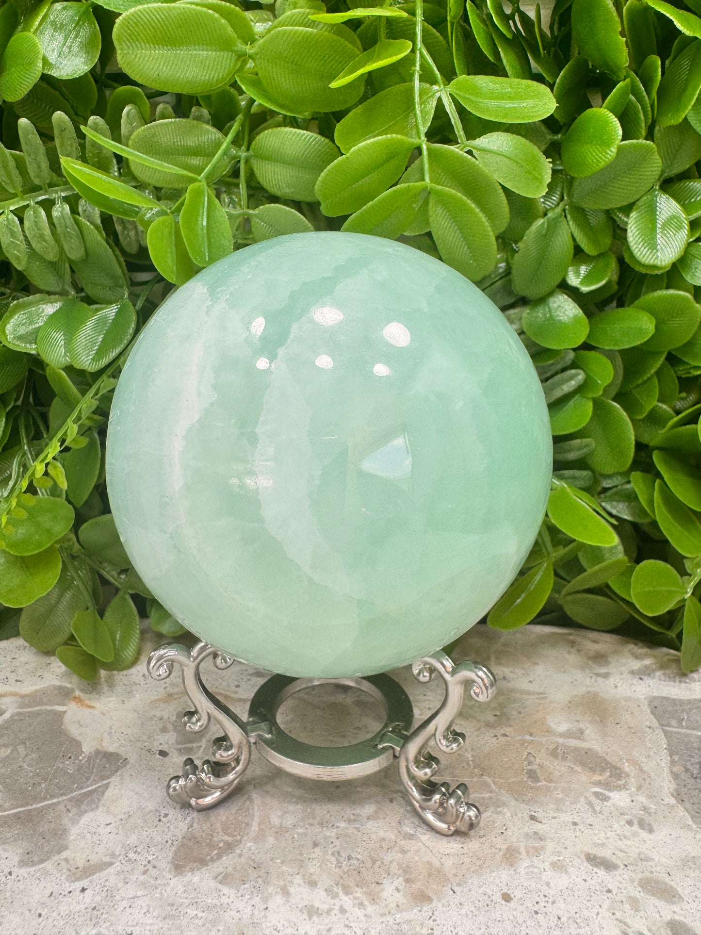 Pistachio Calcite Sphere 1182g