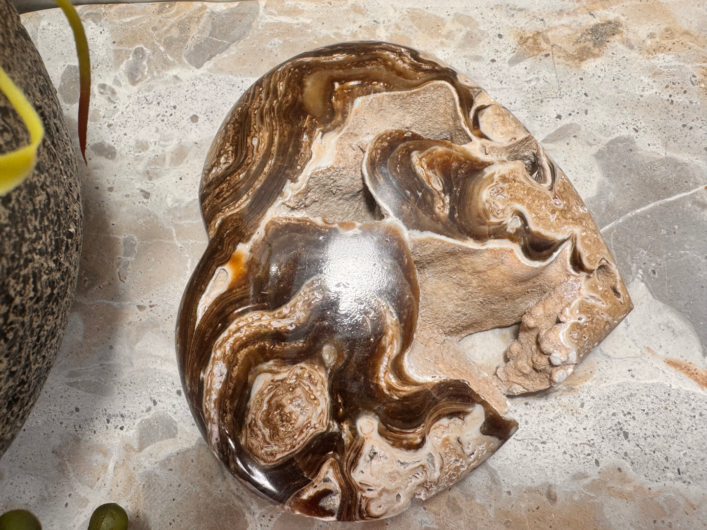 Chocolate Calcite Heart 232g