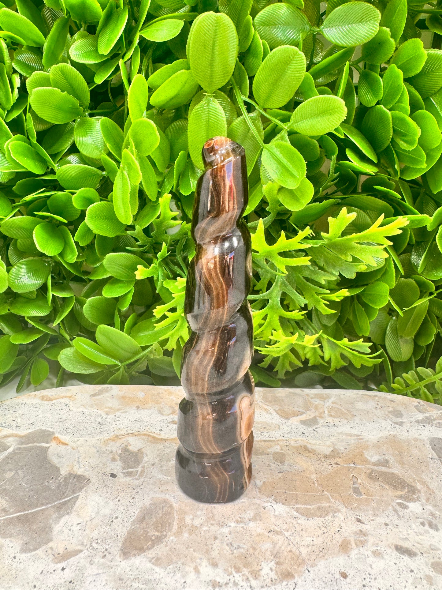 Chocolate Calcite Unicorn Tower 126g