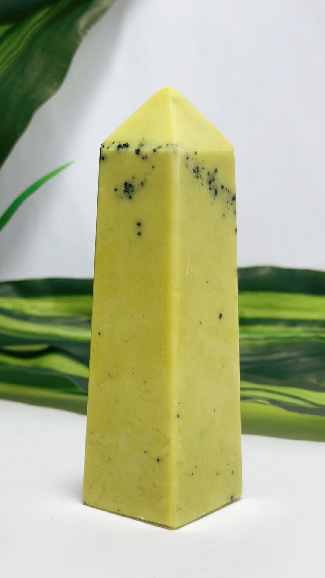 Jade with Hematite Tower 214g