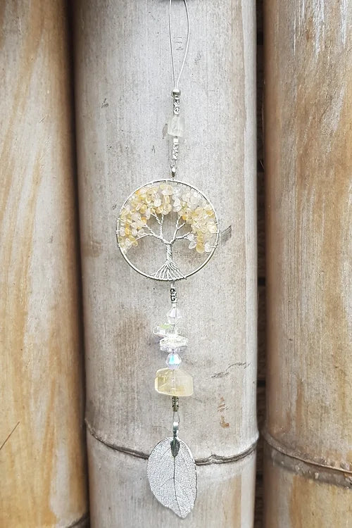 Genuine Citrine Tree of Life Hanger app 25cm