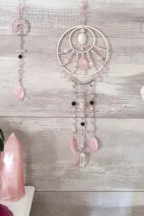 Rose Quartz Mandala Hanger app 60cm