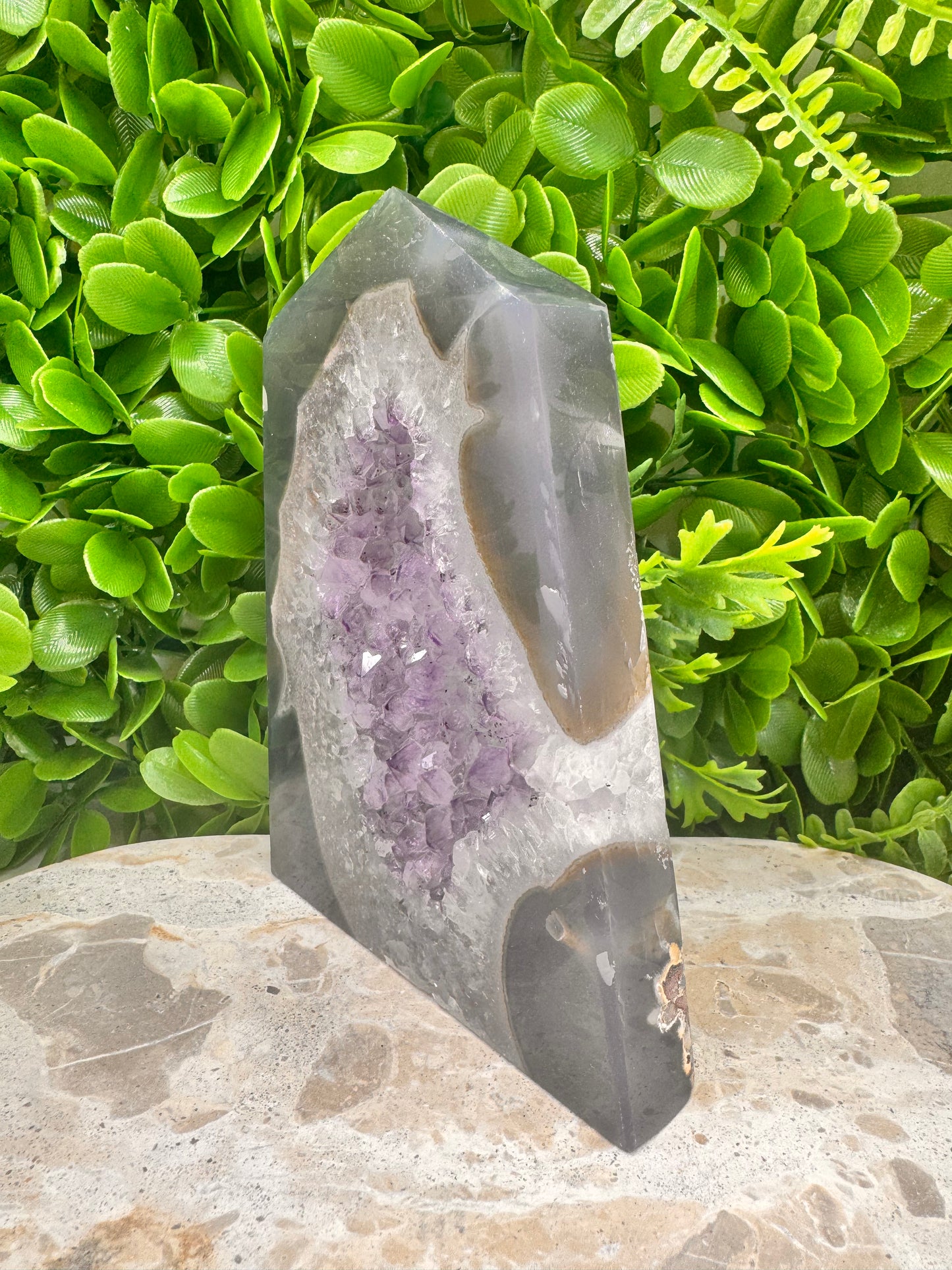 Agate/Amethyst Freeform 638g