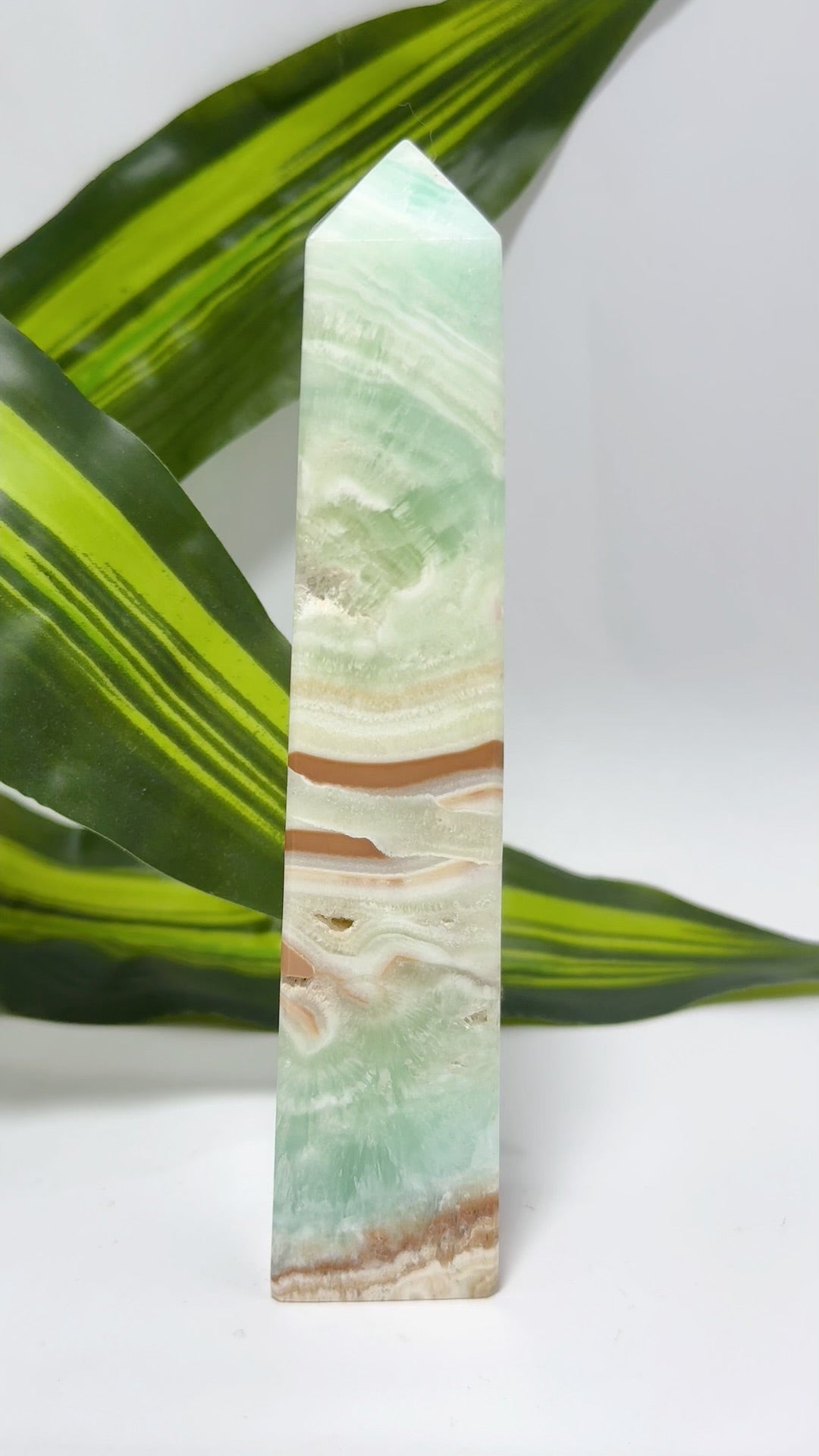 Blue Caribbean Calcite Tower 314g