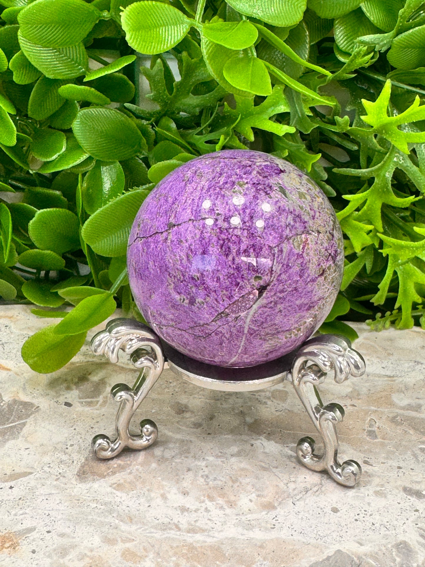 Stichtite / Serpentine Sphere 194g