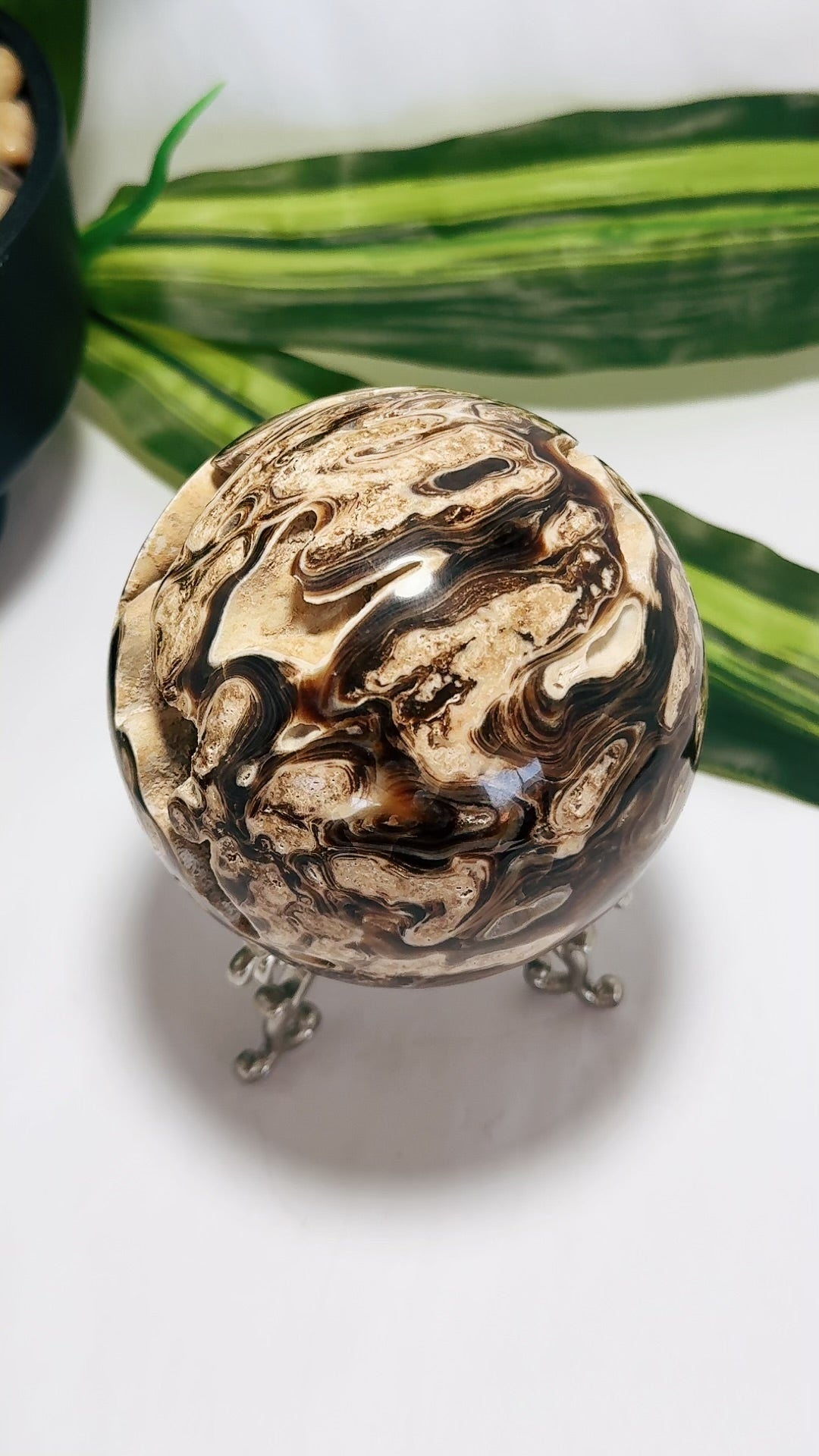 Chocolate Calcite Sphere 806g