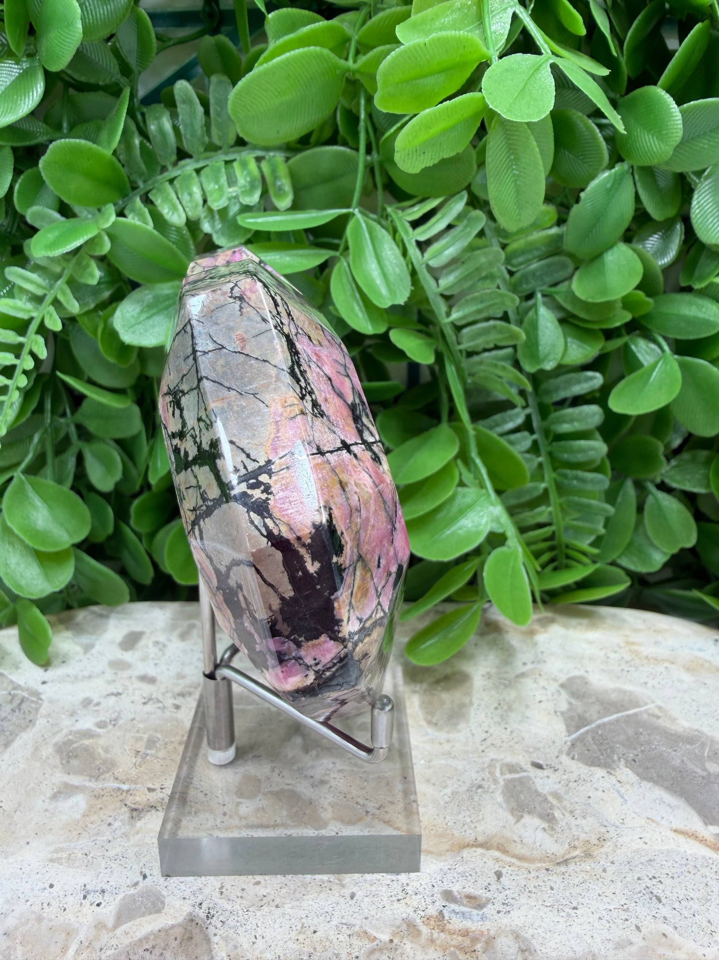 Rhodonite Faceted Heart 686g