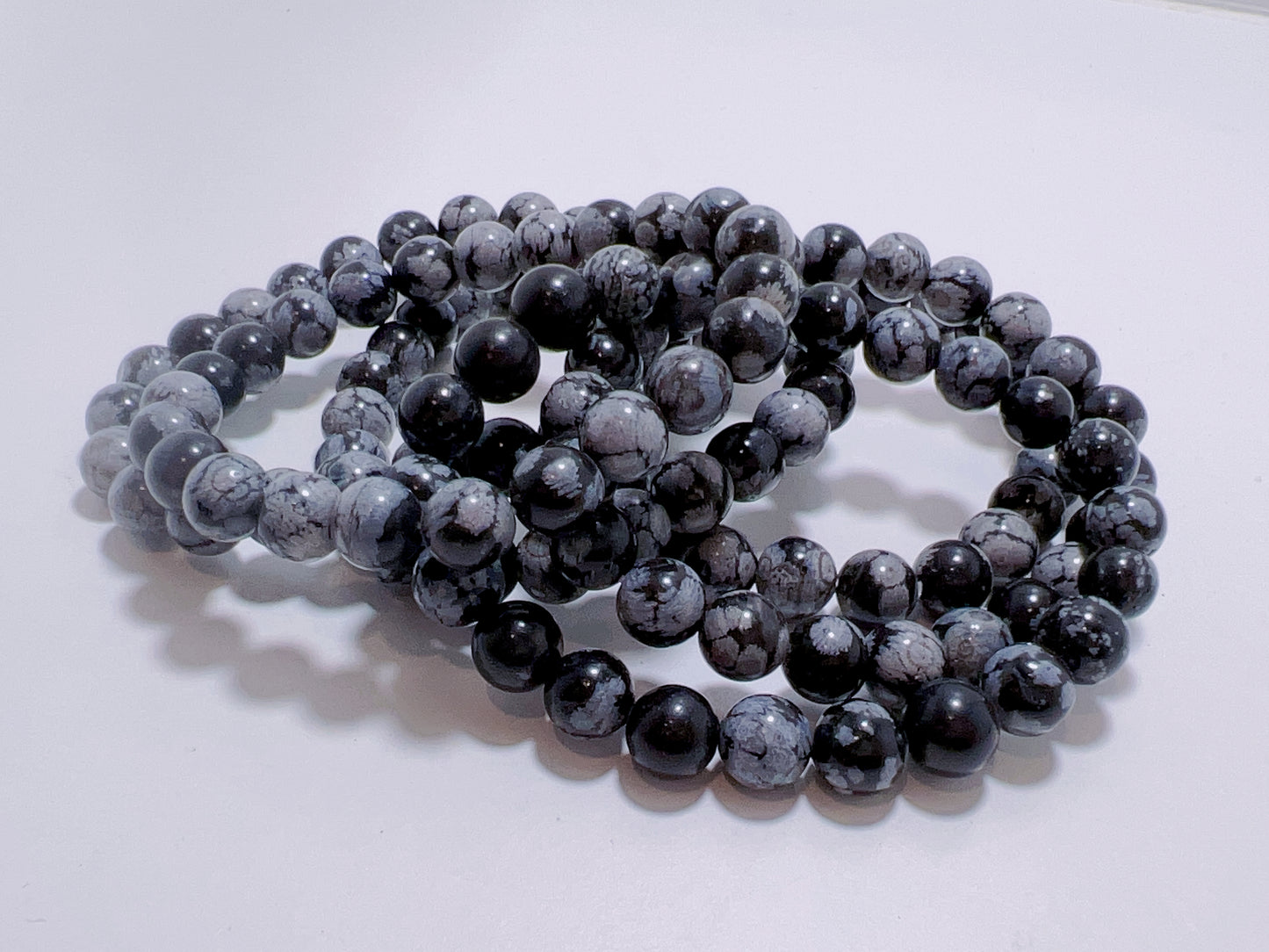 Snowflake Obsidian Bracelet
