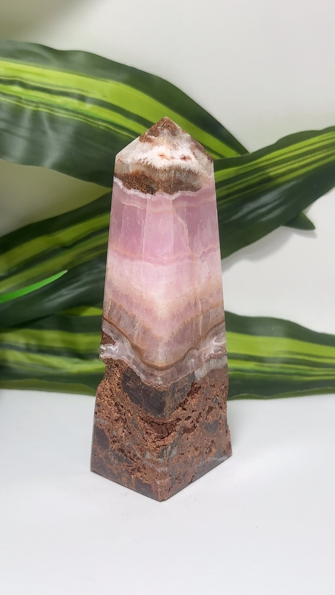 Pink Aragonite Tower 366g