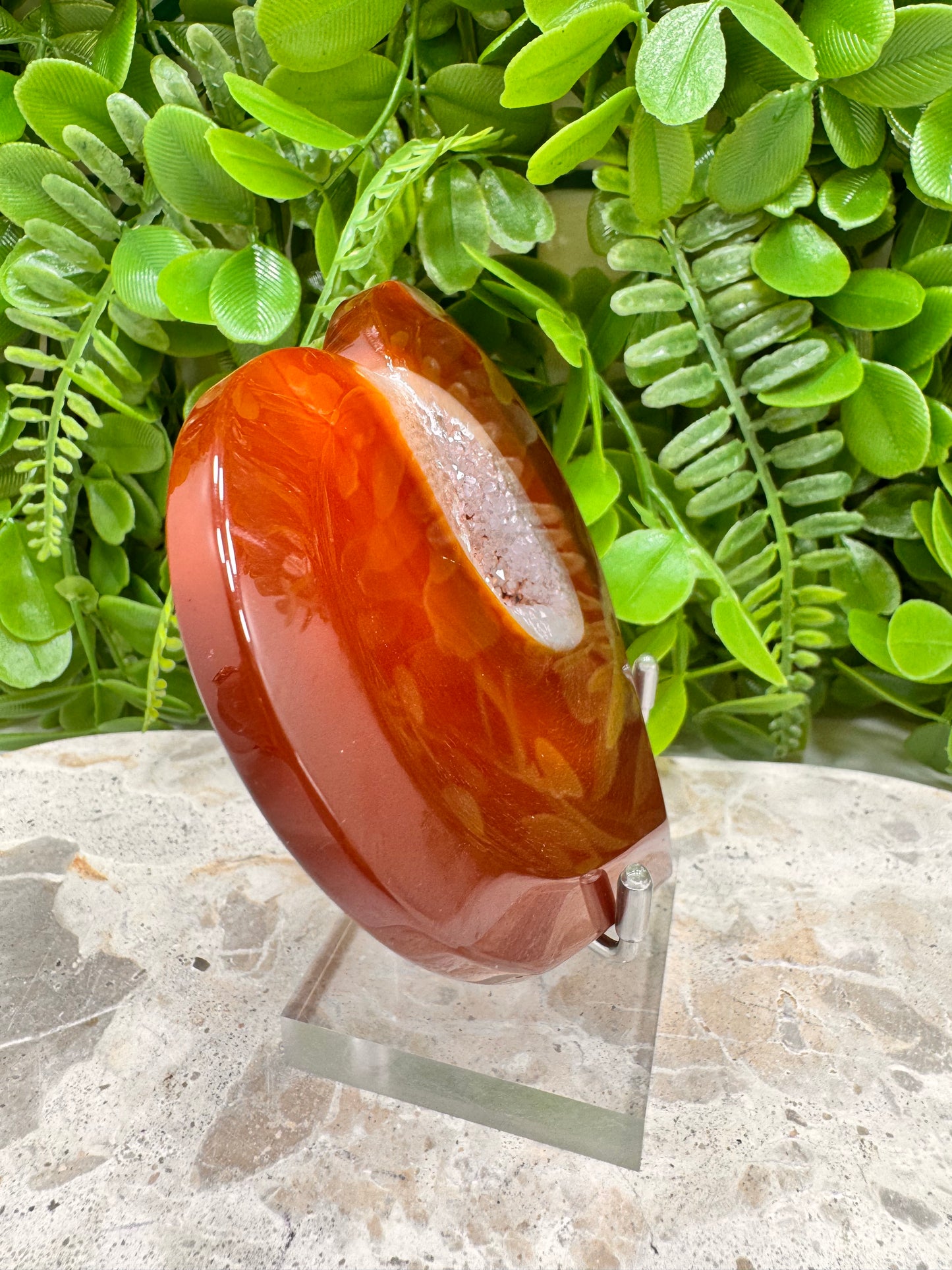 Carnelian Druzy Heart 210g