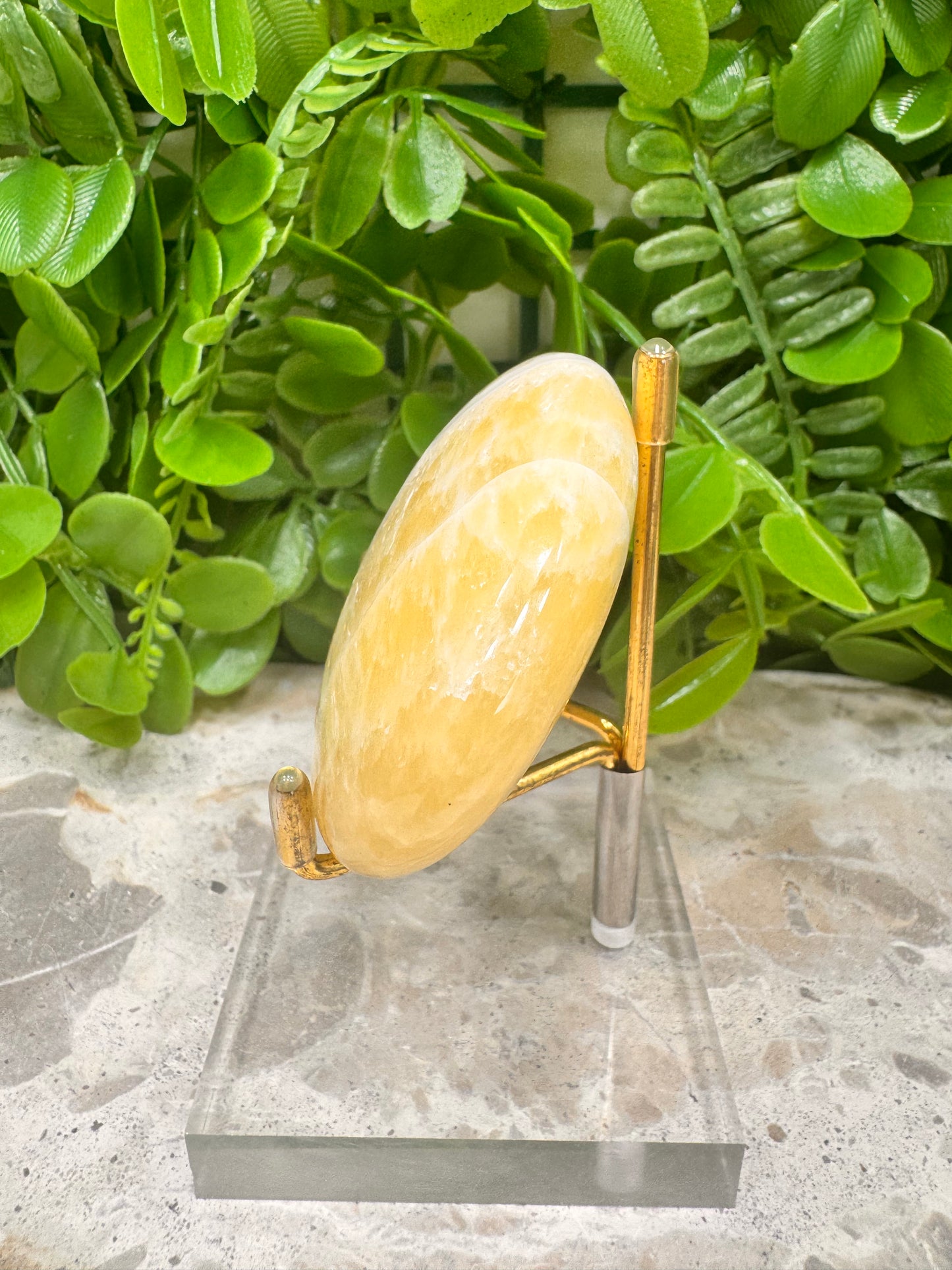 Pineapple Calcite Palm Stone 170g