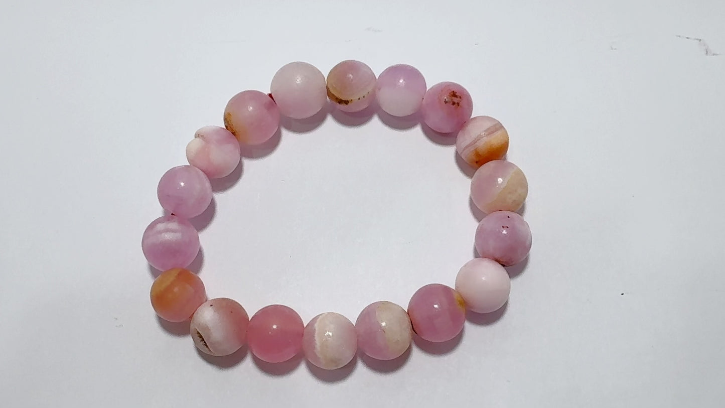 Pink Aragonite Bracelets 10mm