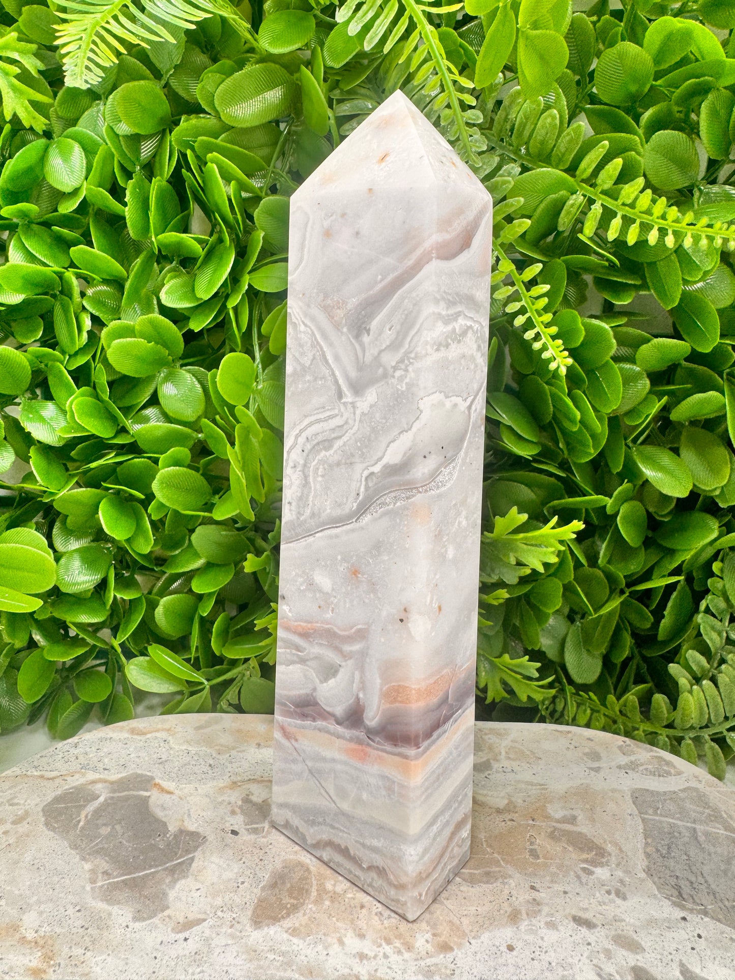 Pink Agate Tower 748g