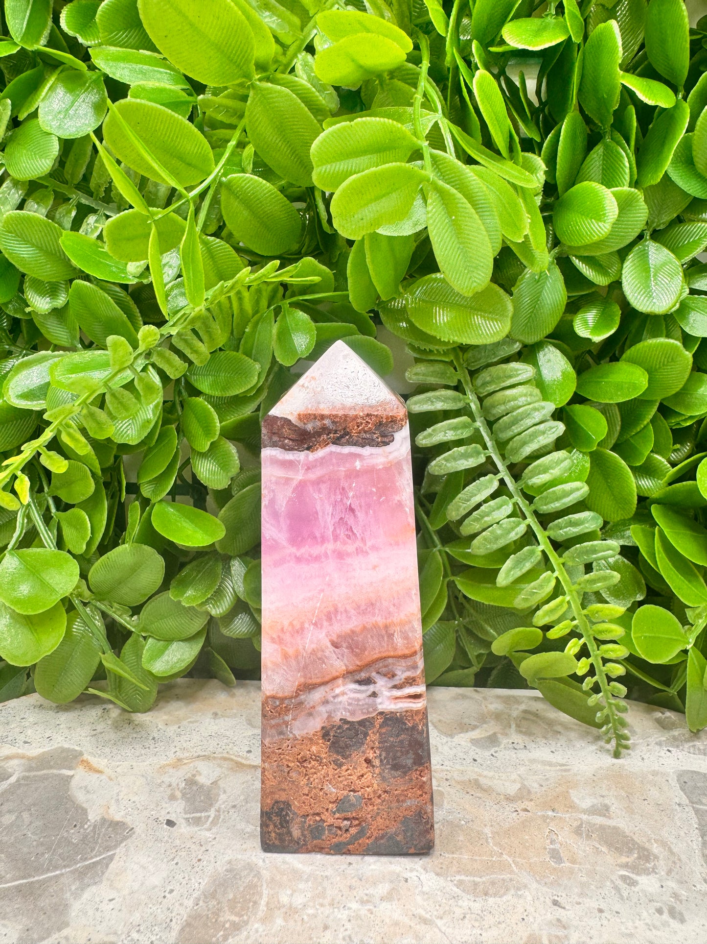 Pink Aragonite Tower 324g