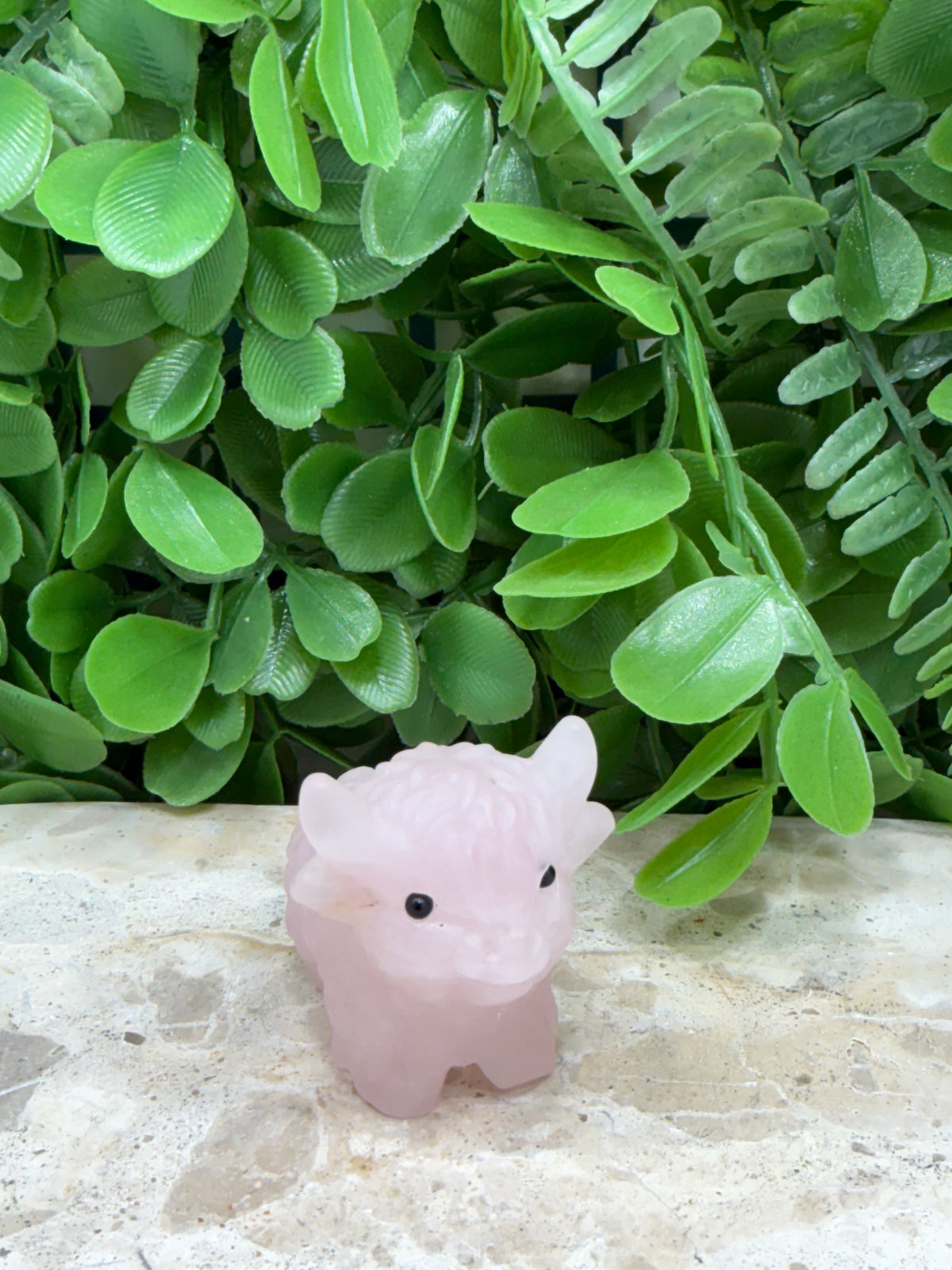 Rose Quartz Highland Cow | Love • Compassion • Healing