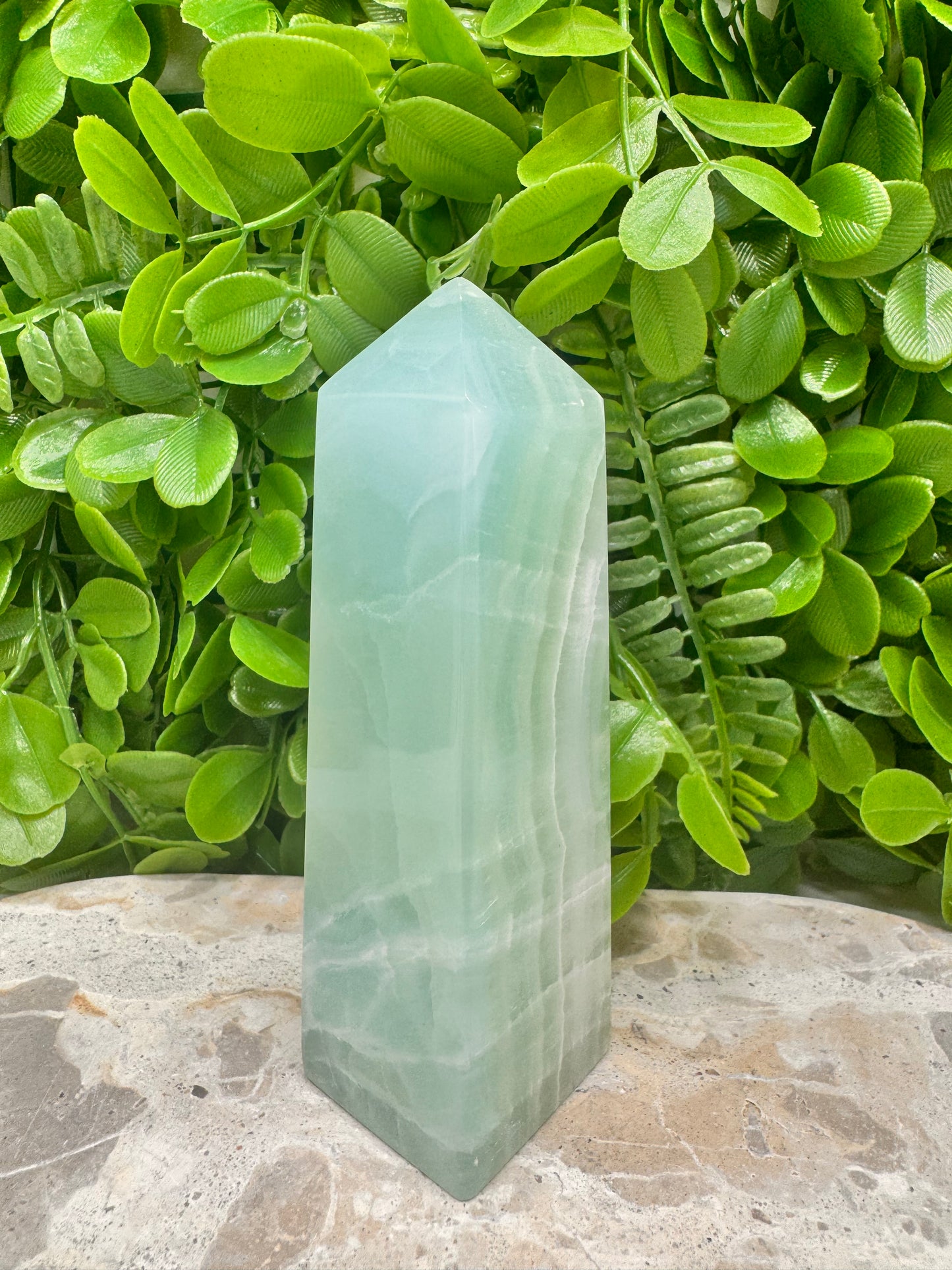 Pistachio Calcite Tower 436g