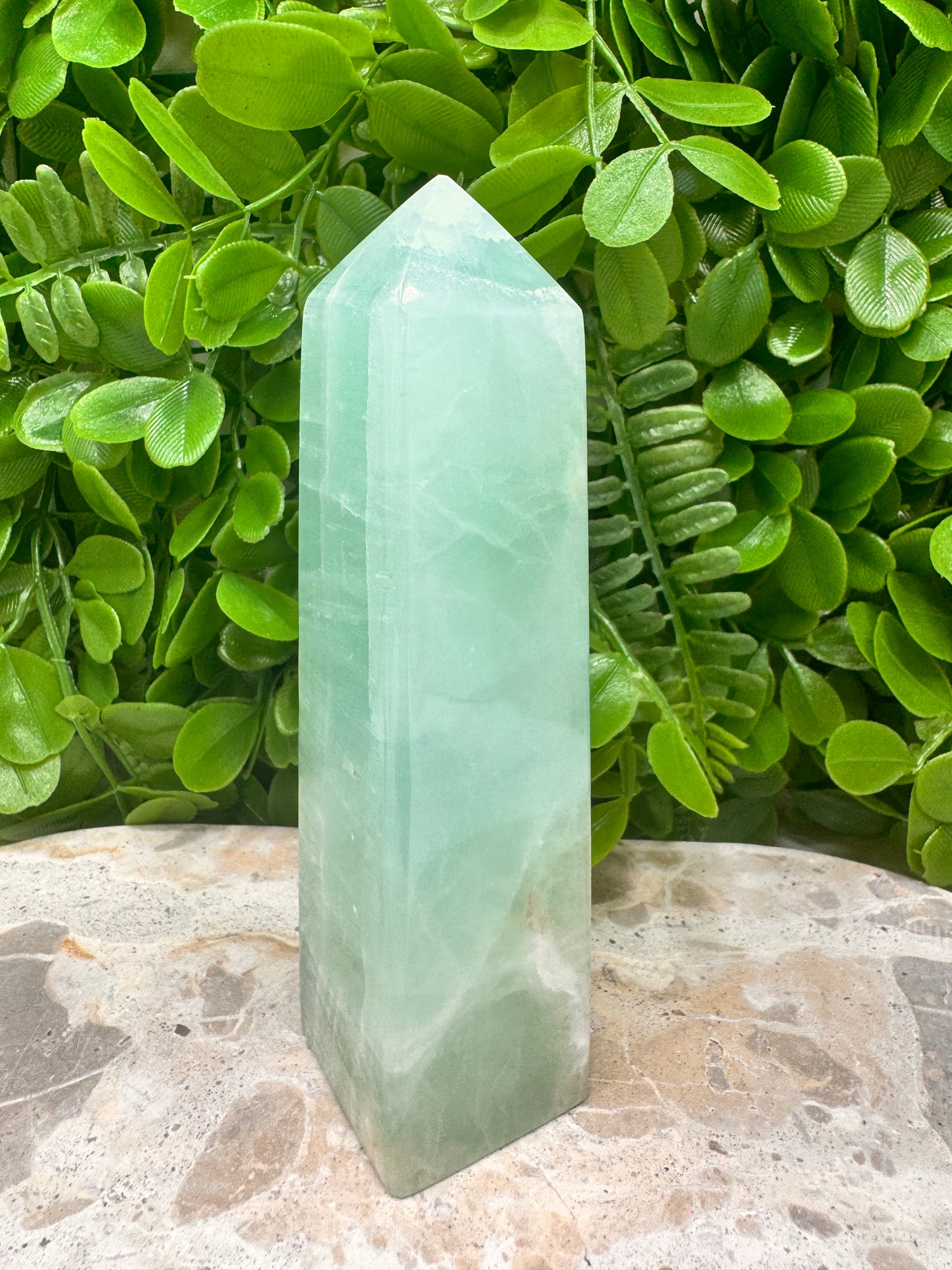 Pistachio Calcite Tower 422g