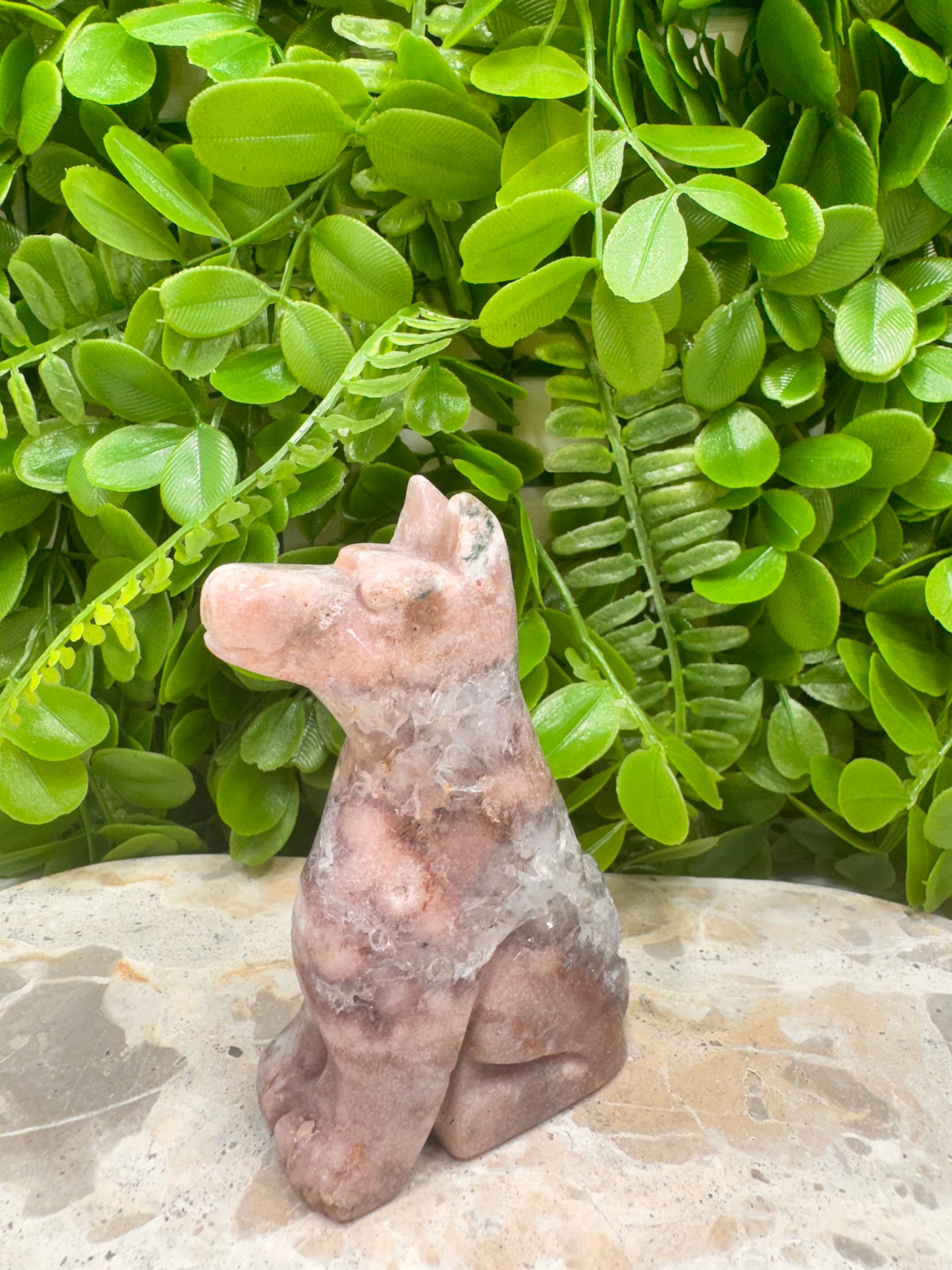 Pink Amethyst Dog 260g