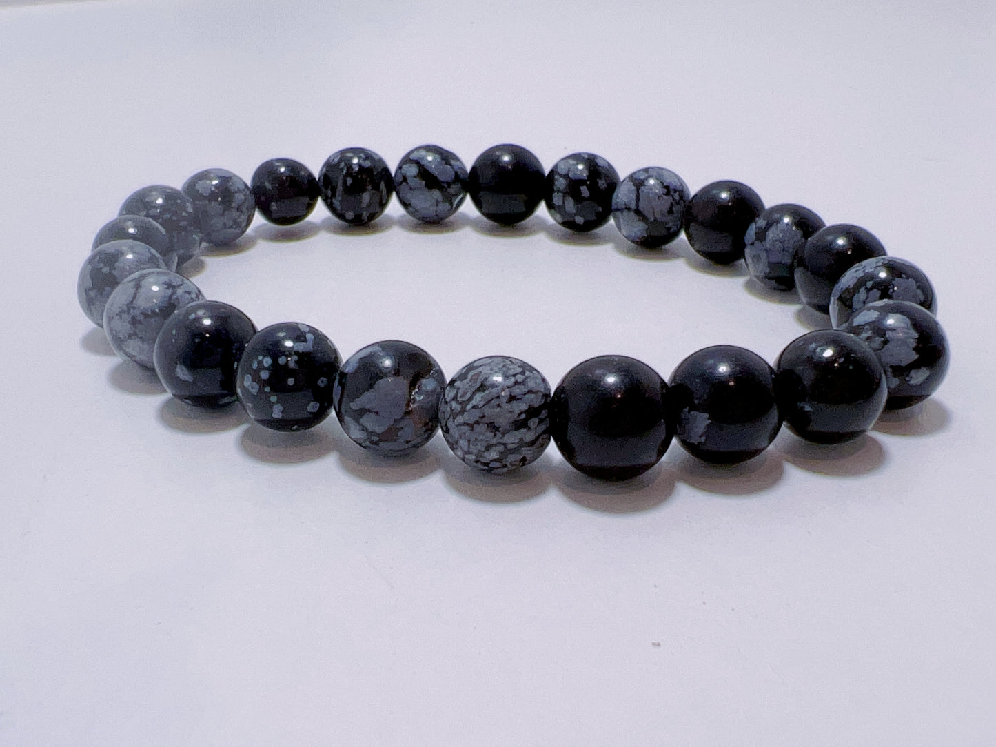 Snowflake Obsidian Bracelet