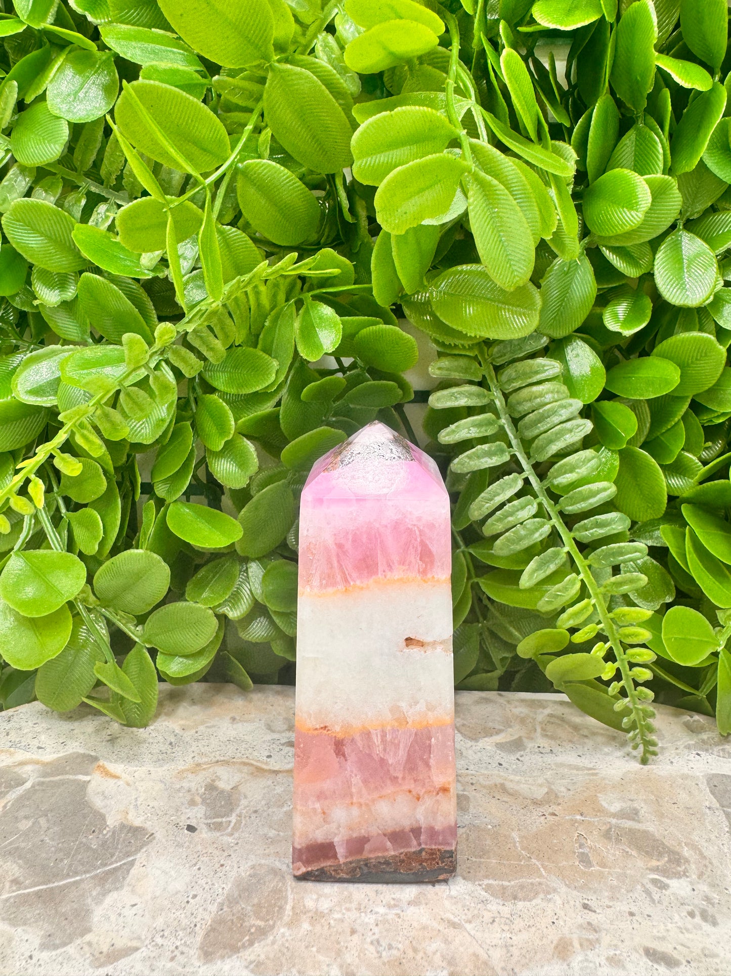 Pink Aragonite Tower 272g