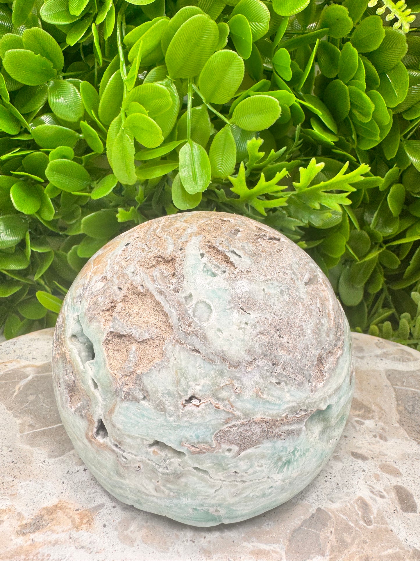 Hemimorphite Half Sphere 1616g