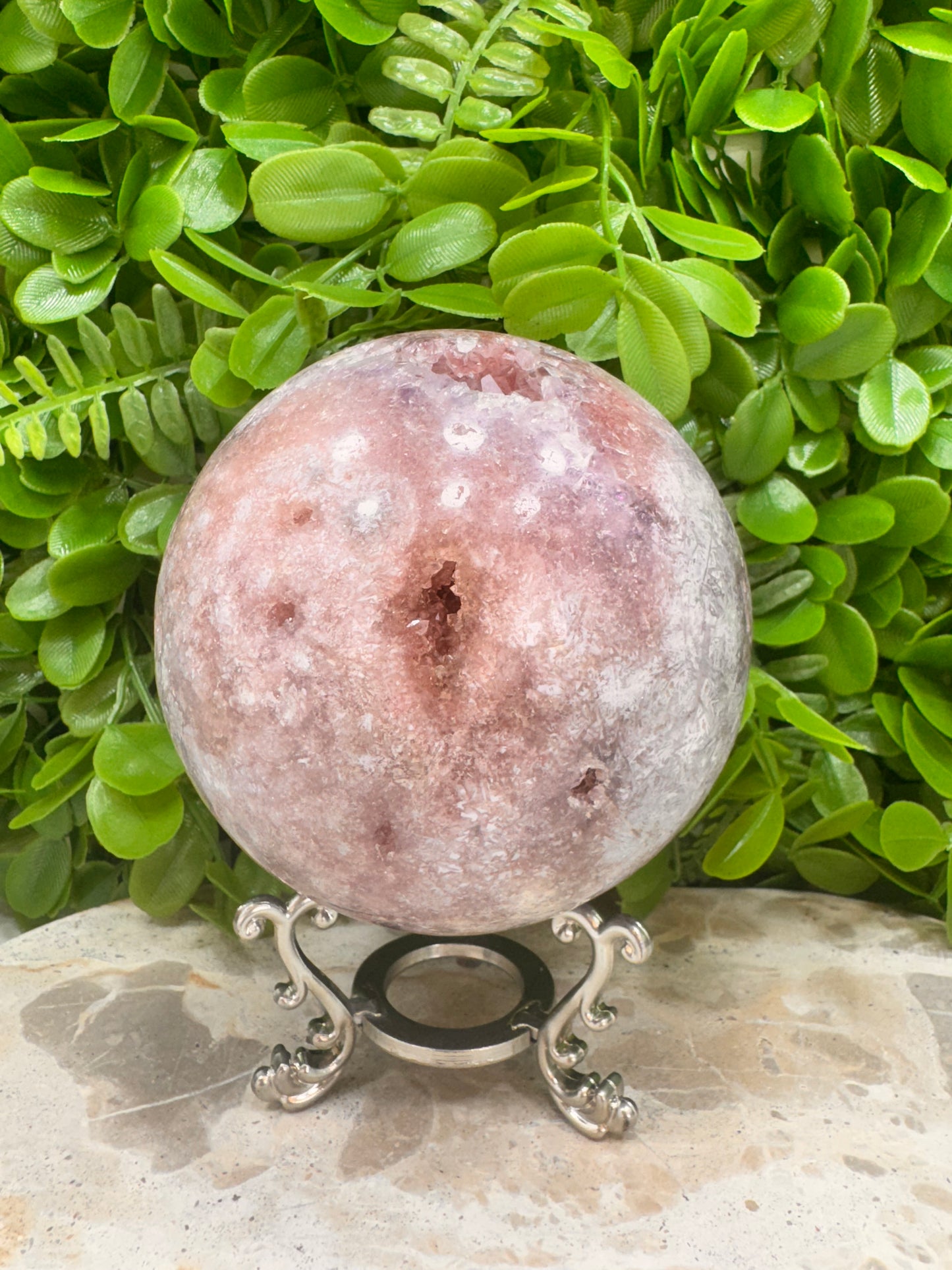Pink Amethyst Sphere1496g