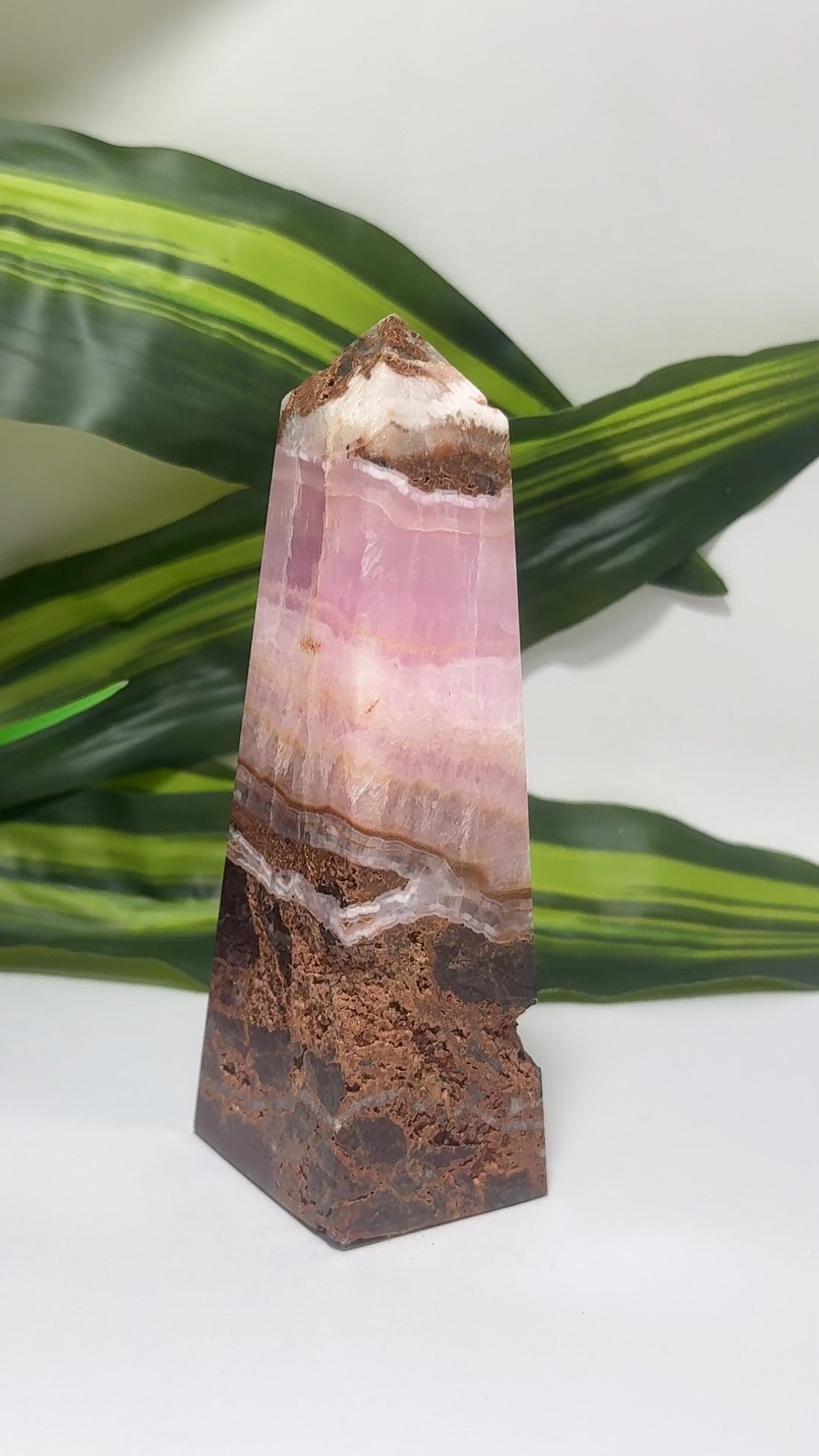 Pink Aragonite Tower 366g