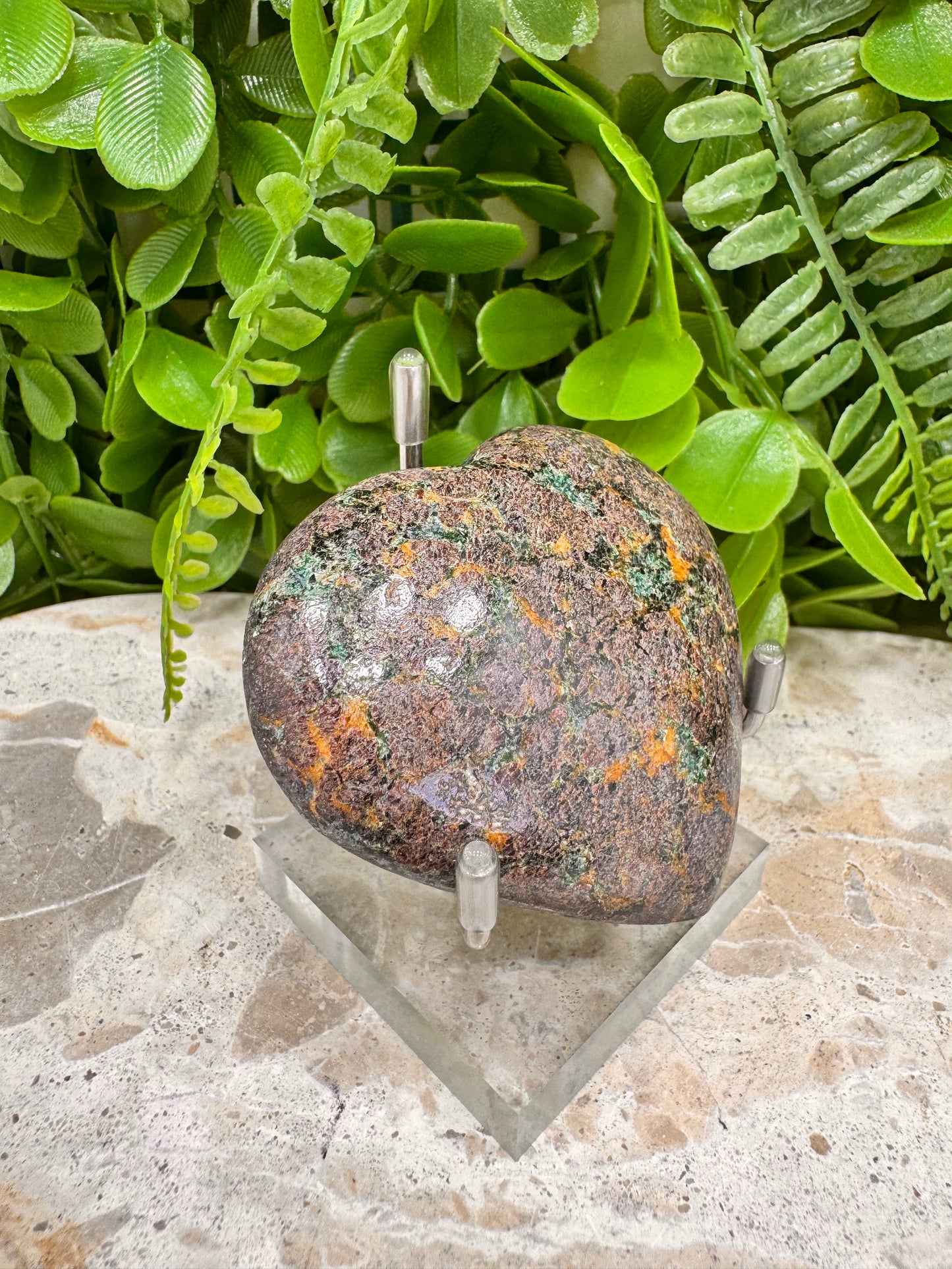 Chrysocolla with Malachite Heart 168g